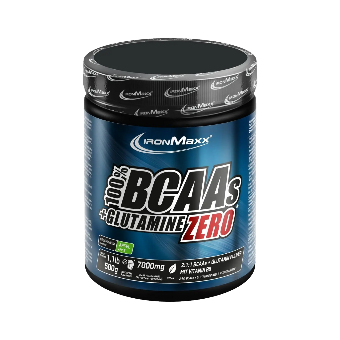 IRONMAXX 100% BCAAs + Glutamine Zero | 500g by IRONMAXX - Premium AMINO ACIDS available at Qimia Nutrition UAE