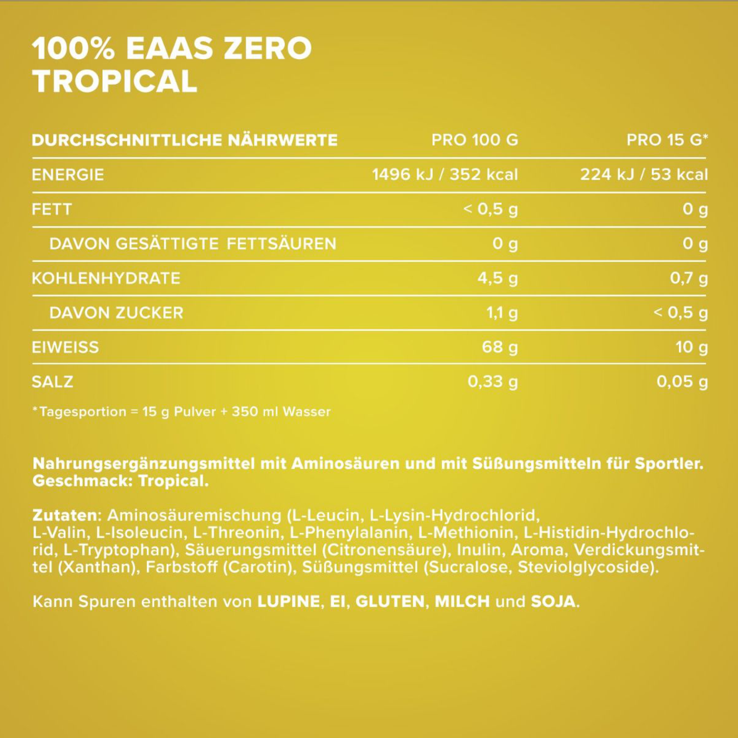 IRONMAXX 100% EAAS ZERO | 500g by IRONMAXX - Premium AMINO ACIDS available at Qimia Nutrition UAE