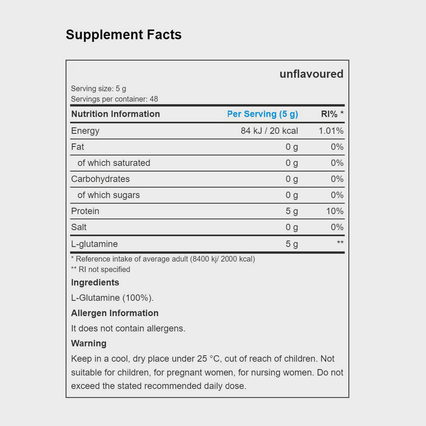 100% L-Glutamine | POWDER
