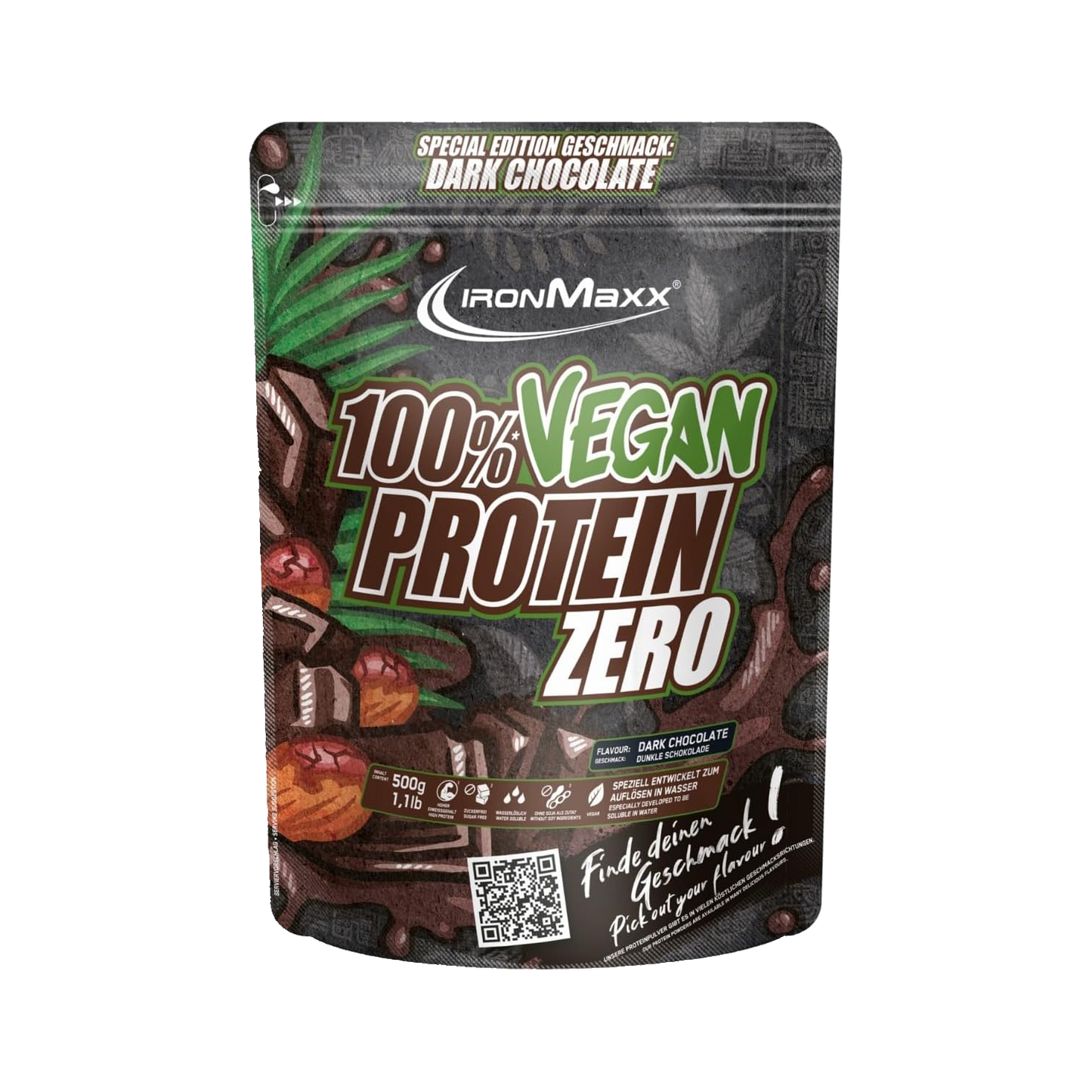 IRONMAXX 100% VEGAN PROTEIN ZERO | 500g by IRONMAXX - Premium PROTEINS available at Qimia Nutrition UAE