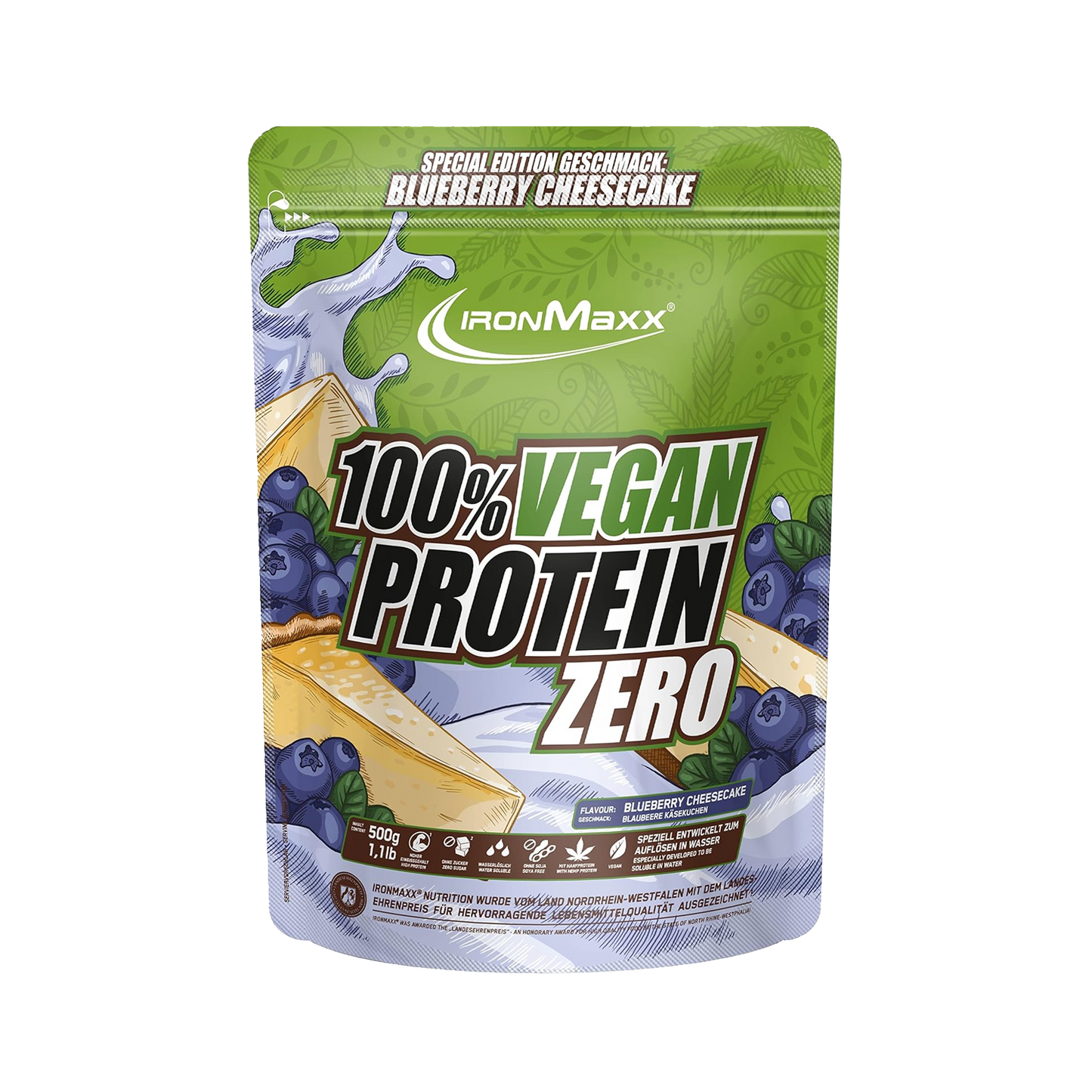 IRONMAXX 100% VEGAN PROTEIN ZERO | 500g by IRONMAXX - Premium PROTEINS available at Qimia Nutrition UAE
