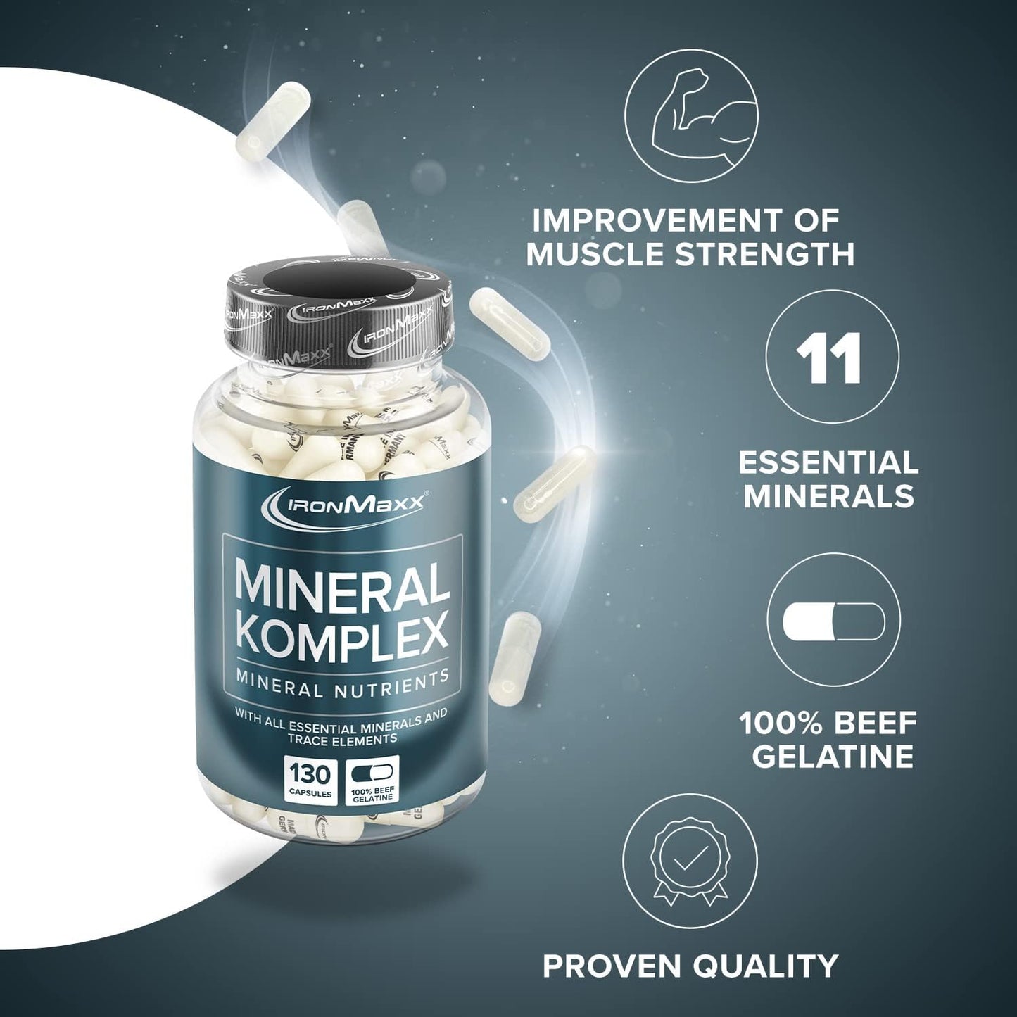 IRONMAXX Mineral Complex | 130 capsules by IRONMAXX - Premium MINERALS available at Qimia Nutrition UAE