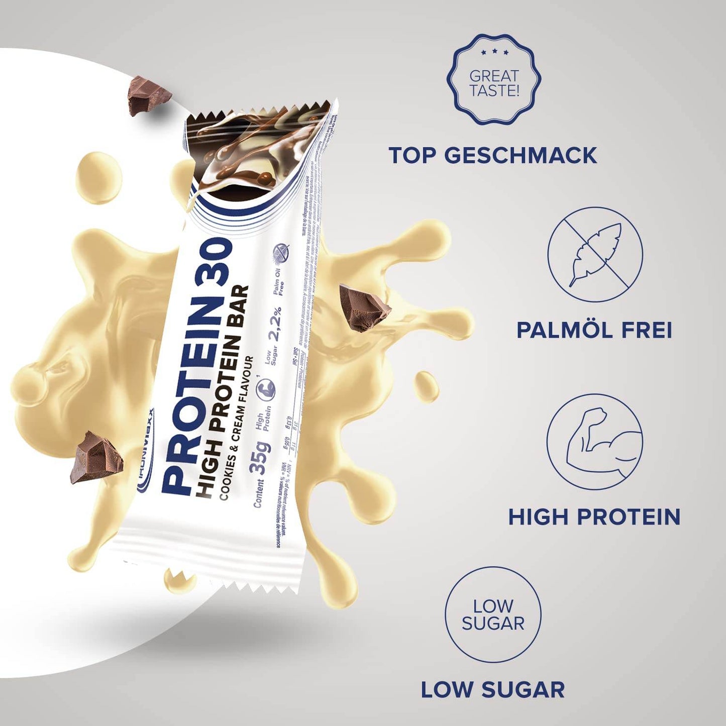 IRONMAXX PROTEIN 30 Bar | 24 x 35g | 30% Protein, Multiple Flavours, Low Sugar, Vitamin-Enriched - QIMIA NUTRITION