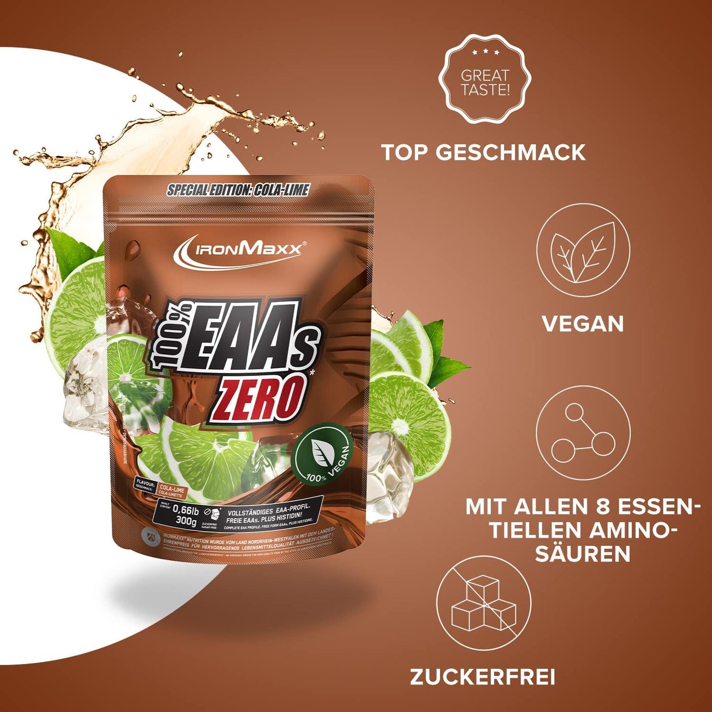 IRONMAXX 100% EAAs Zero | 300g by IRONMAXX - Premium AMINO ACIDS available at Qimia Nutrition UAE