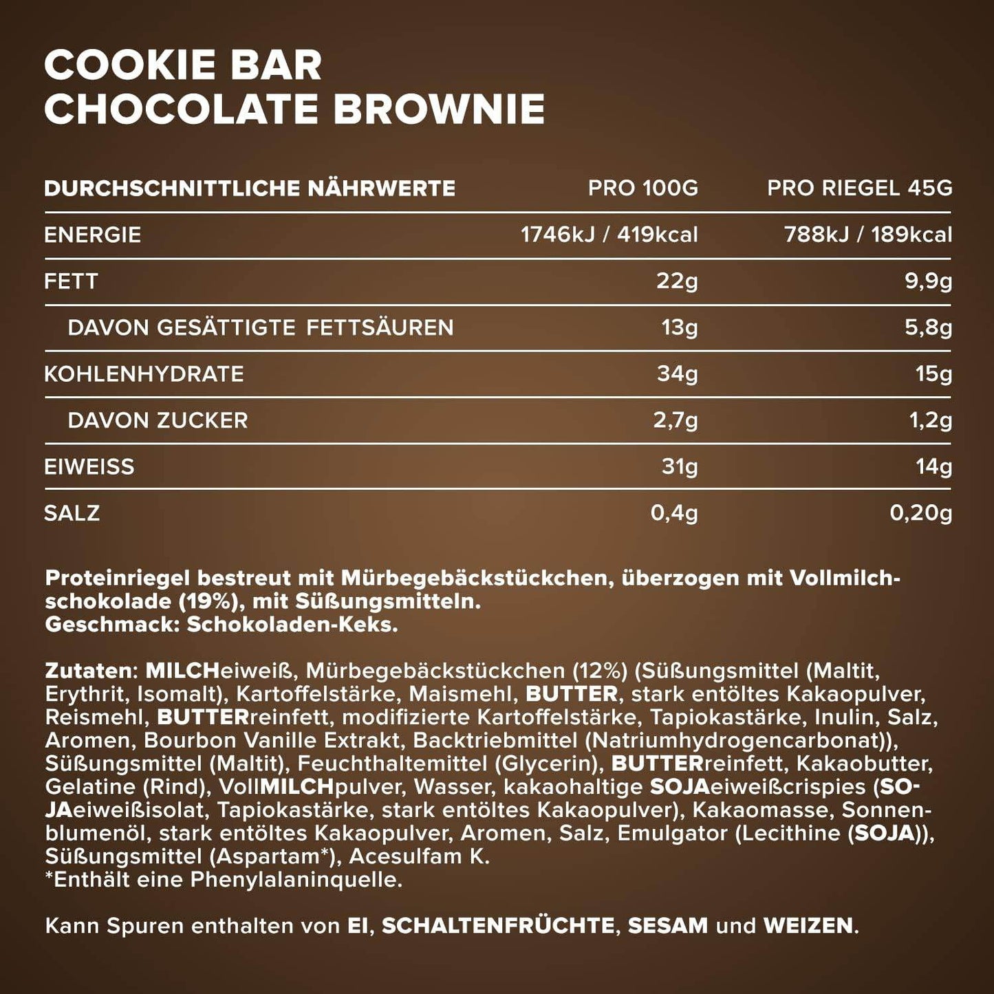 IRONMAXX Cookie Bar | 12X45g - QIMIA NUTRITION