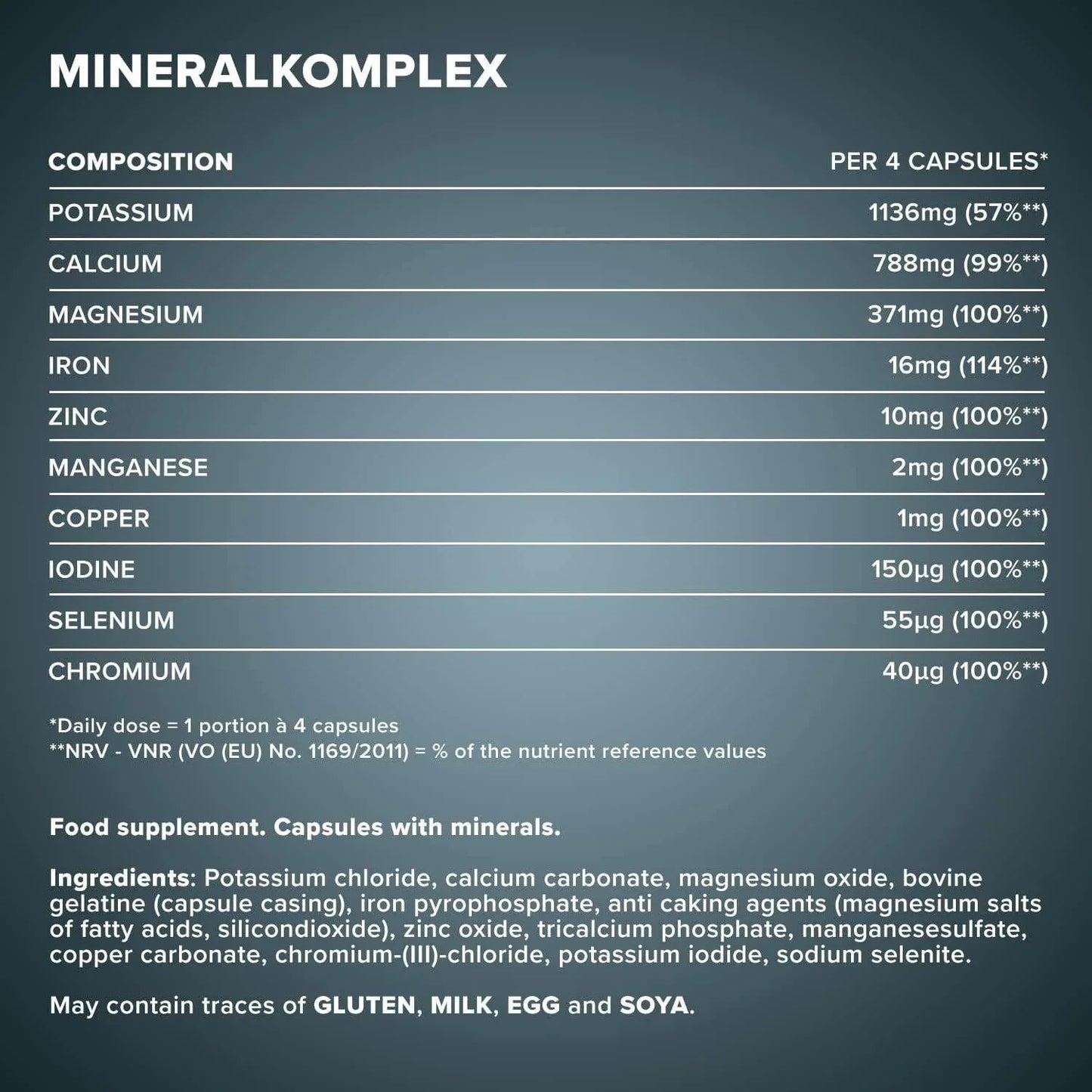 Mineral Complex | 130caps - Qimia Nutrition