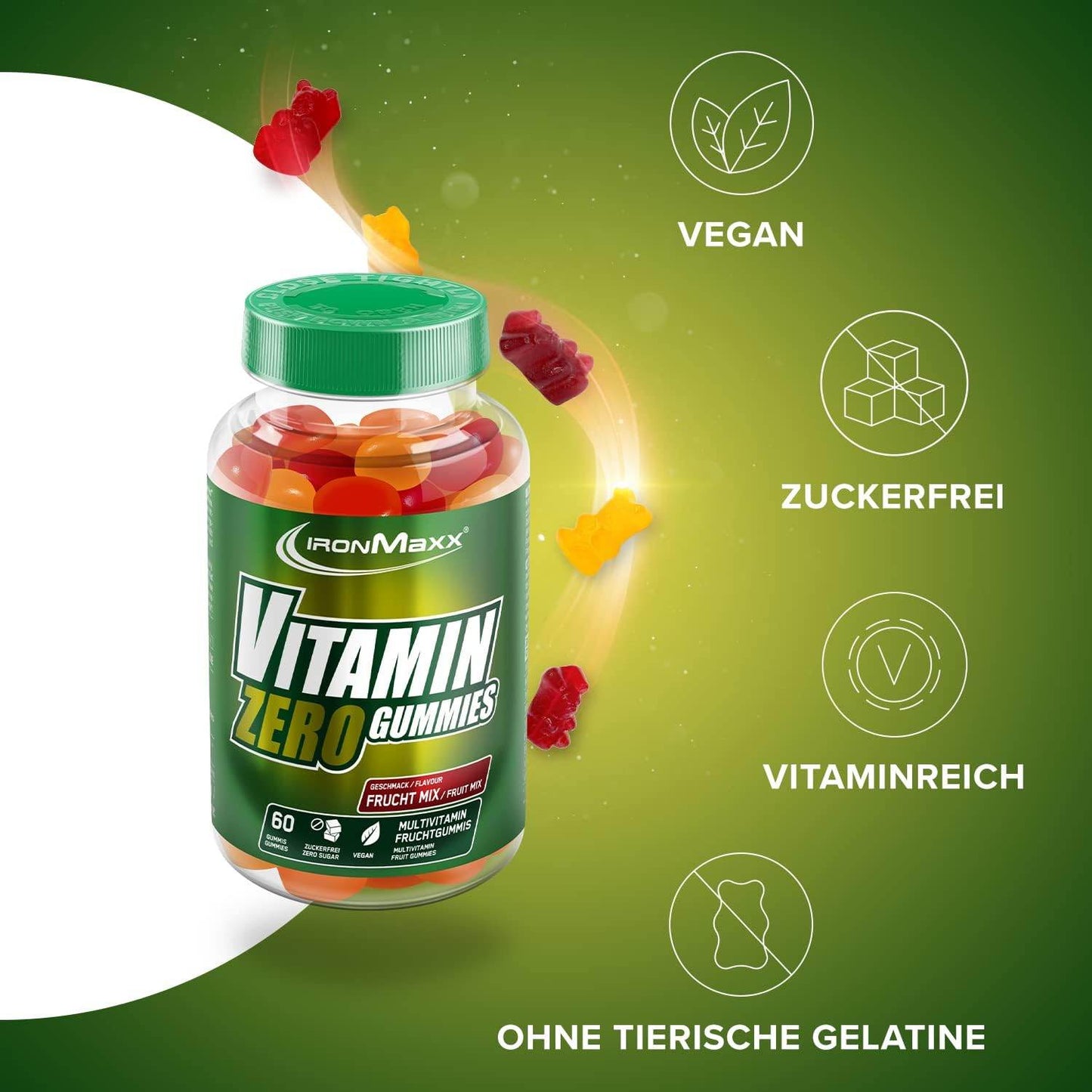 IRONMAXX VITAMIN ZERO GUMMIES | 60 gummies - QIMIA NUTRITION