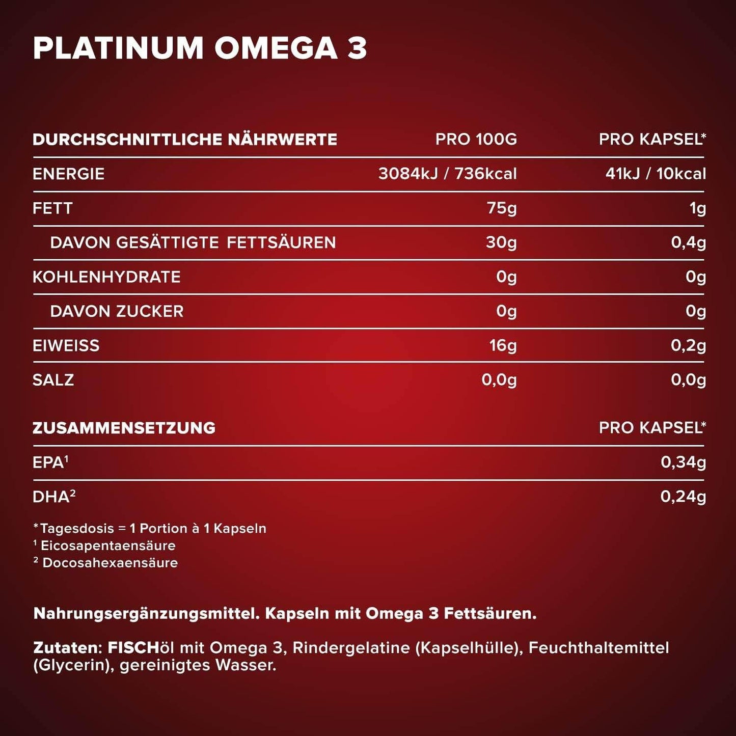 PLATINUM OMEGA 3 | 60caps - Qimia Nutrition