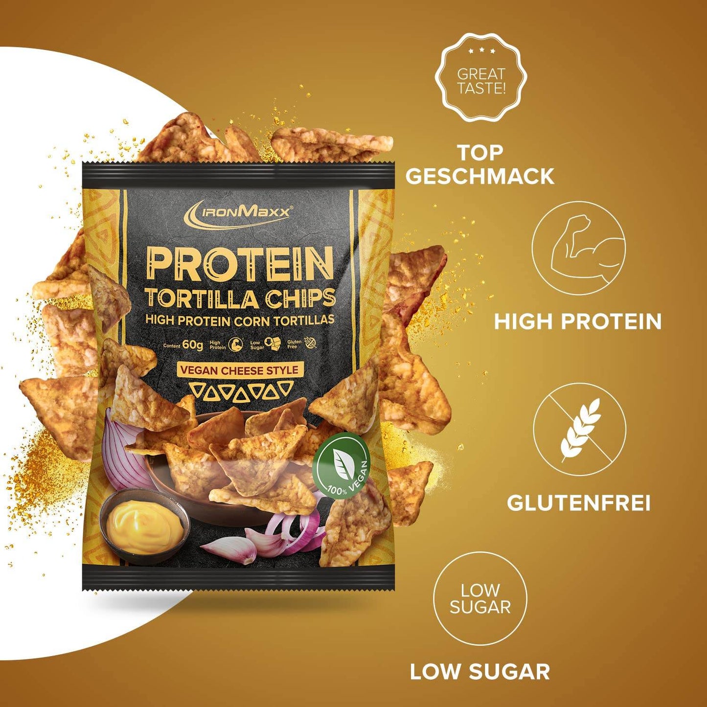 IRONMAXX Protein Tortilla Chips | 60g - QIMIA NUTRITION