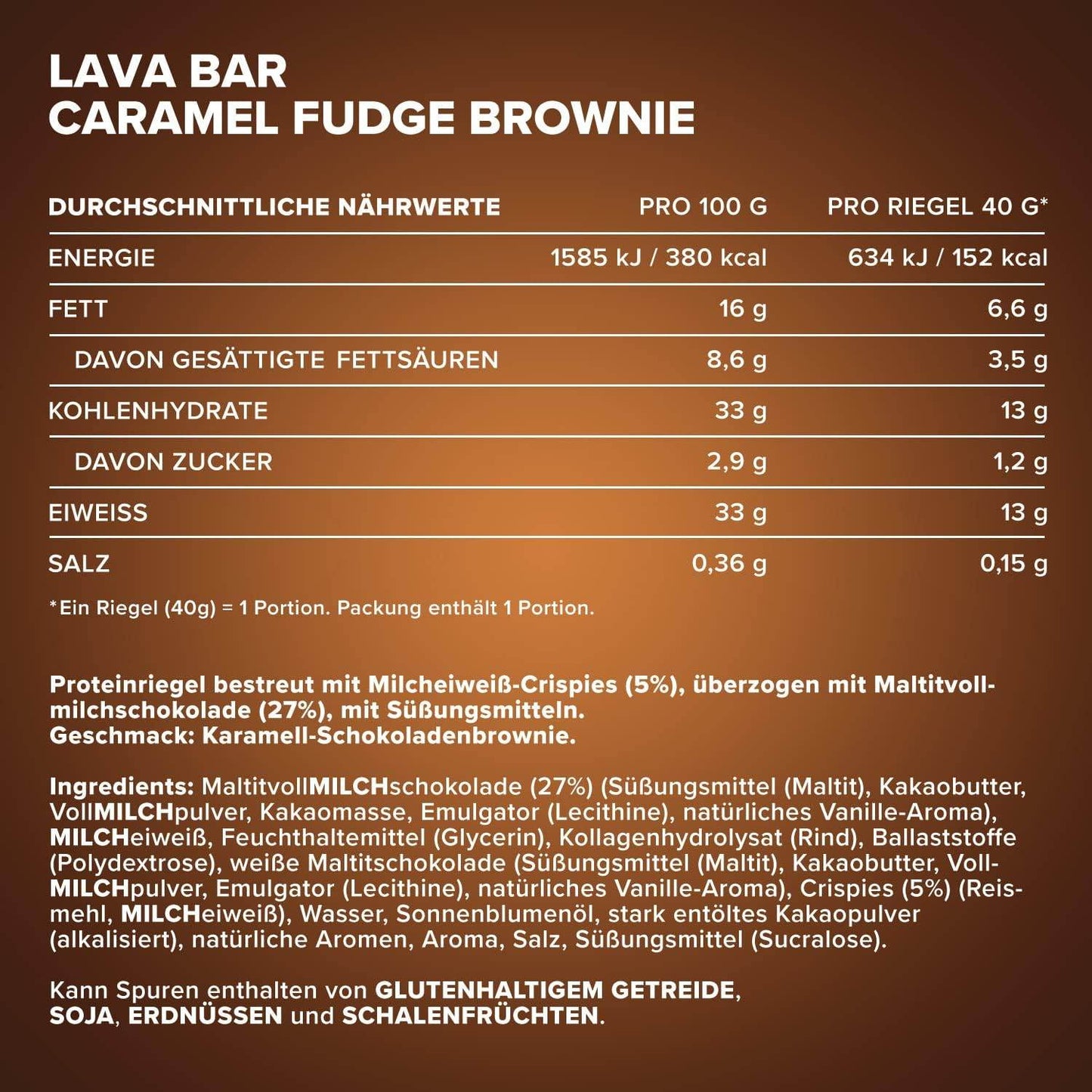 IRONMAXX Lava Protein Bar | 18 x 40g | Multiple Flavours, Creamy Core, High Protein, Low Sugar - QIMIA NUTRITION