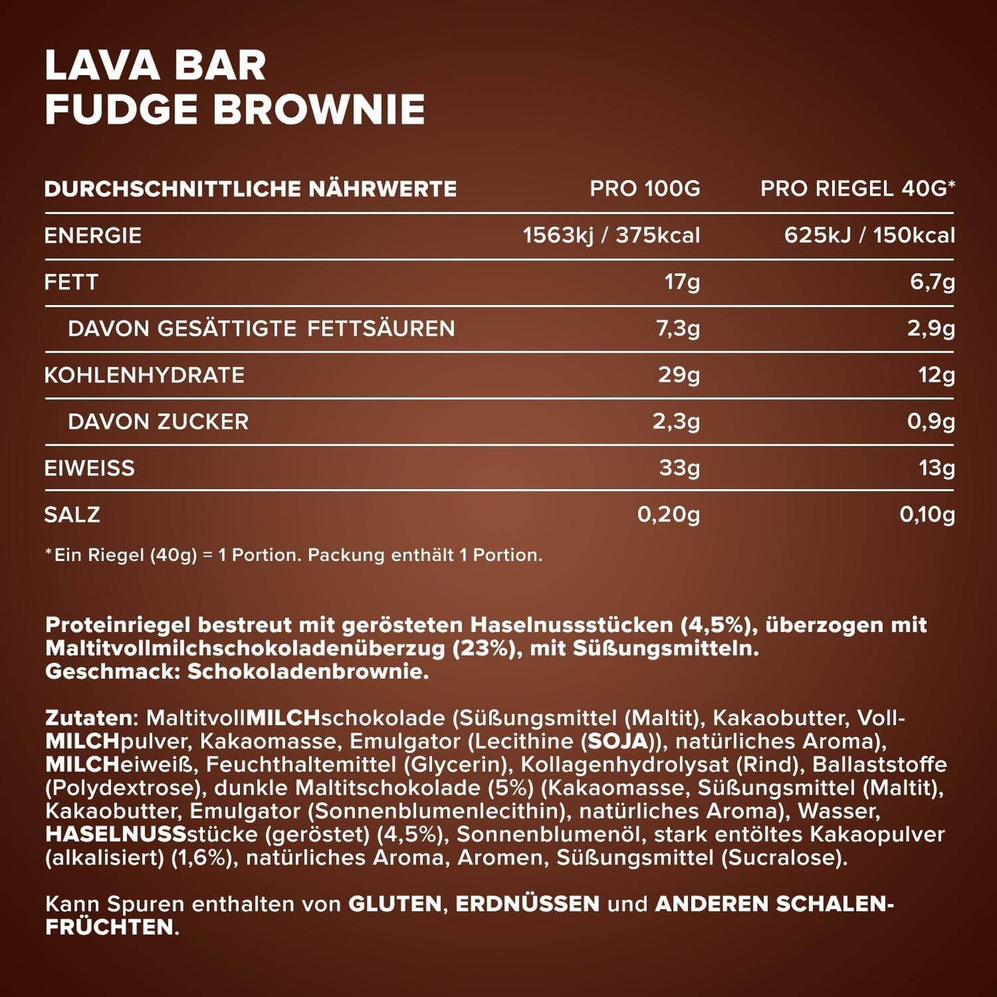 IRONMAXX Lava Protein Bar | 18 x 40g | Multiple Flavours, Creamy Core, High Protein, Low Sugar - QIMIA NUTRITION