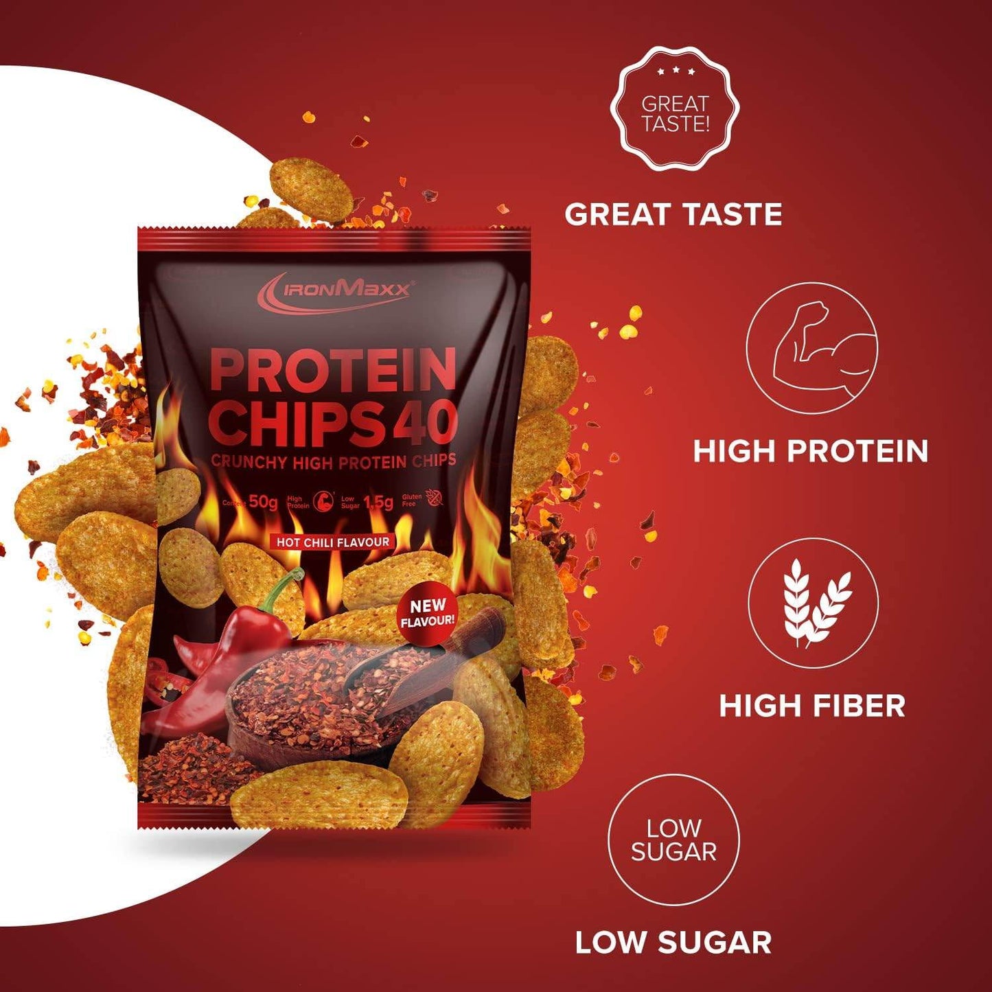 IRONMAXX PROTEIN CHIPS 40 - QIMIA NUTRITION