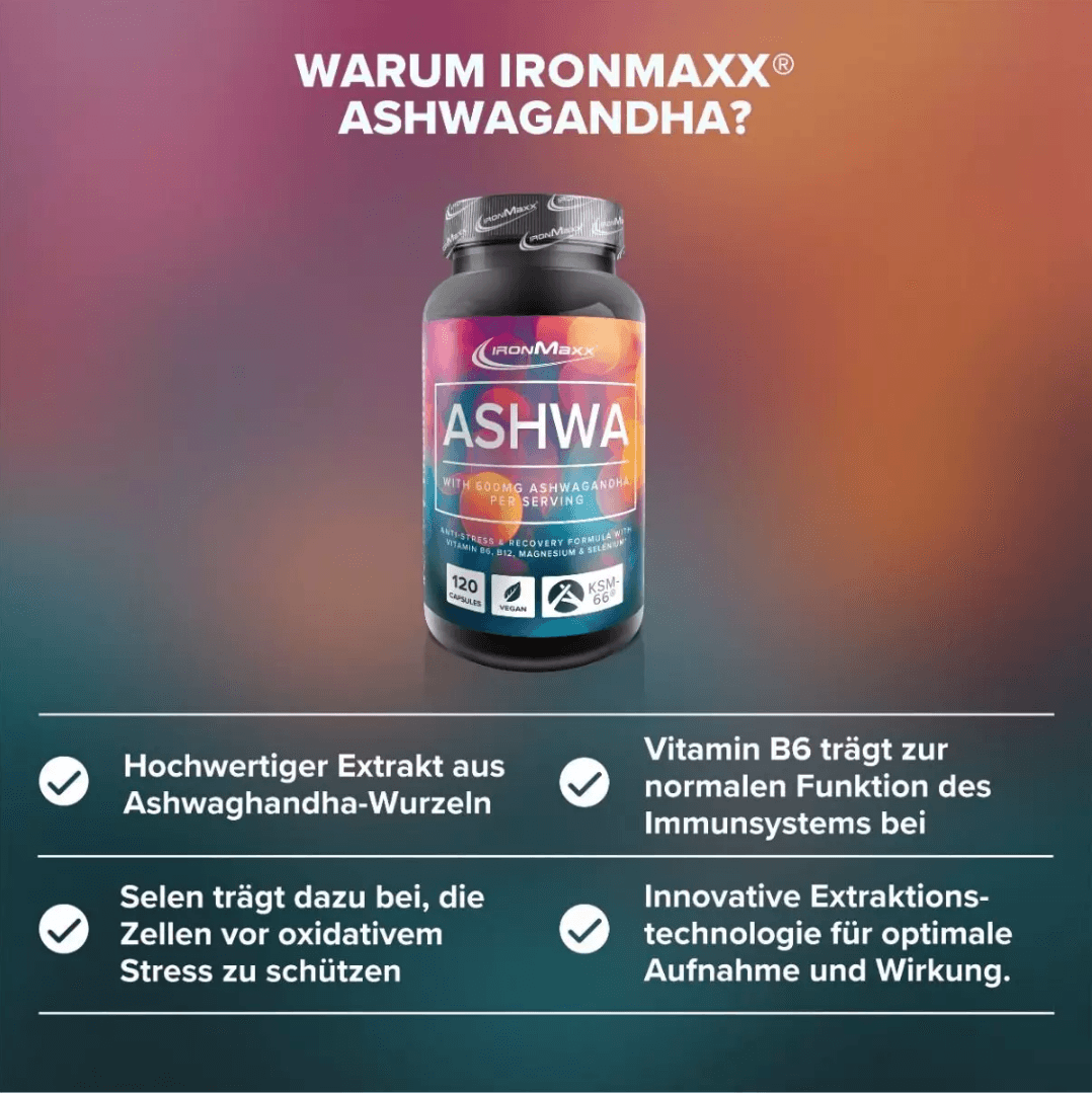IRONMAXX Ashwagandha KSM-66 | 120 CAPS - QIMIA NUTRITION