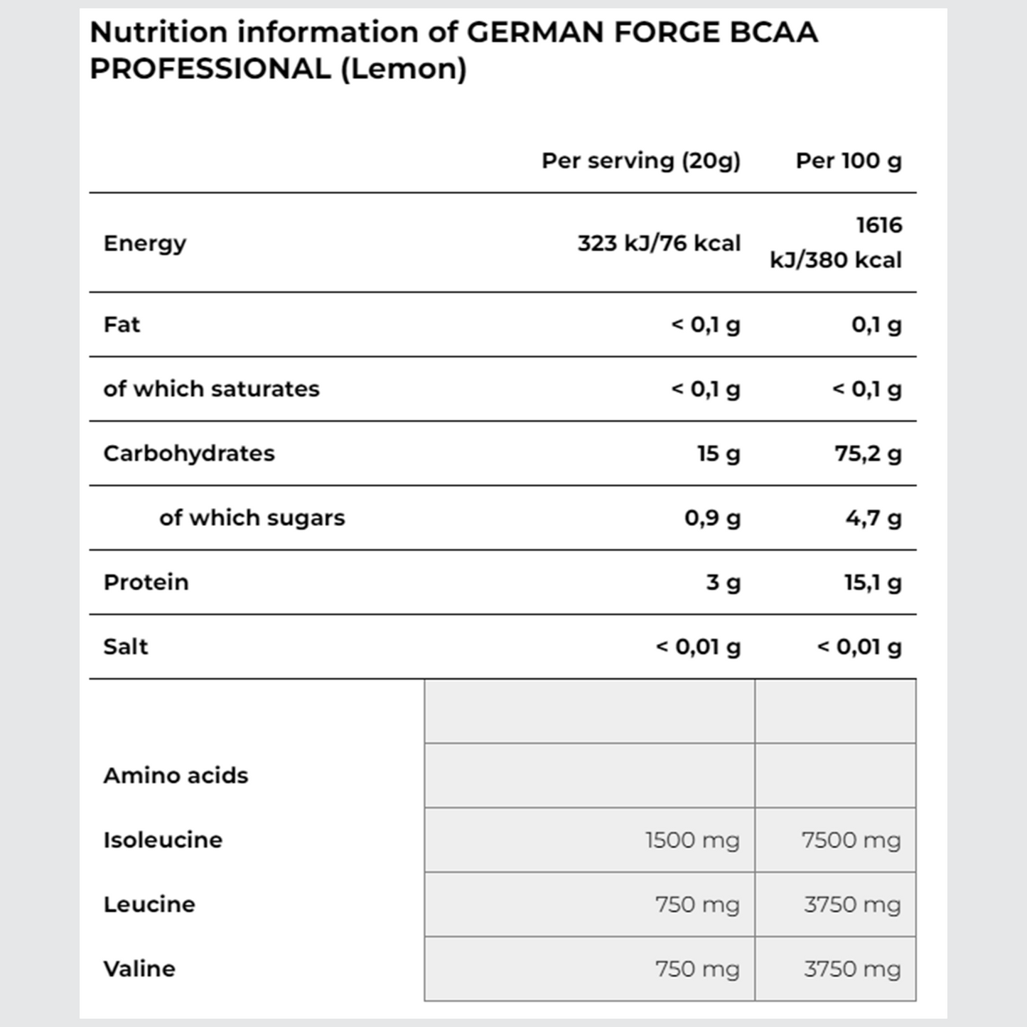 IRONMAXX GERMAN FORGE BCAA PROFESSIONAL | 500g by IRONMAXX - Premium AMINO ACIDS available at Qimia Nutrition UAE