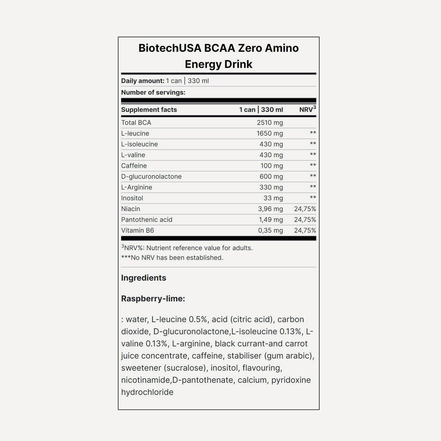 BCAA Zero ENERGY Drink | DRINKS