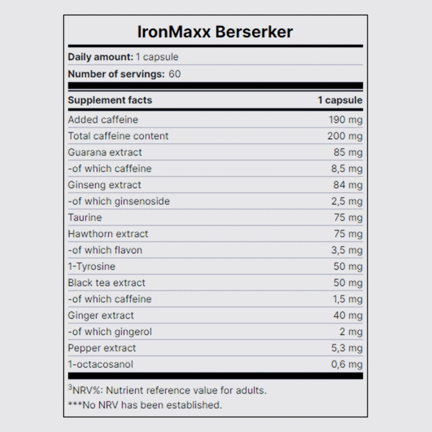 Berserker | 60CAPS - Qimia Nutrition