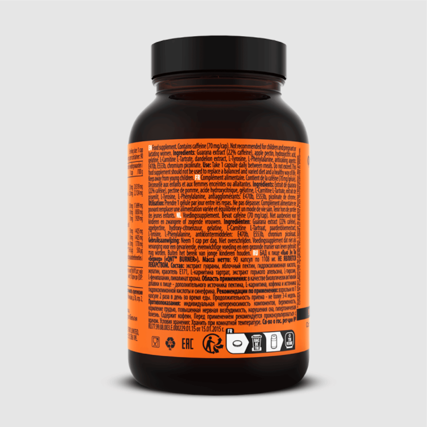 QNT BURNER | 90 Caps | Fat Burning & Weight Control Supplement - QIMIA NUTRITION