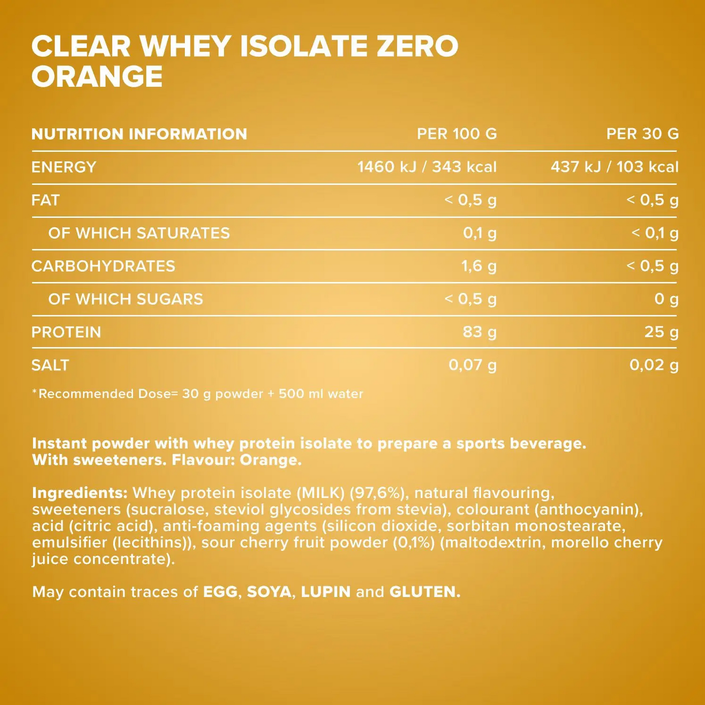 IRONMAXX CLEAR 100% WHEY ISOLATE ZERO | 400g by IRONMAXX - Premium PROTEINS available at Qimia Nutrition UAE