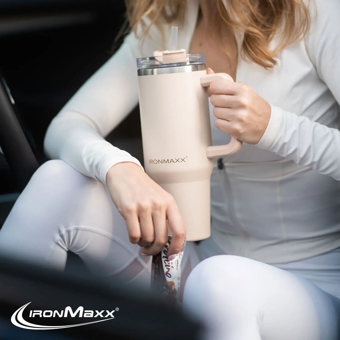 IRONMAXX CUP WITH HANDLE | 1.2L by IRONMAXX - Premium ACCESSORY available at Qimia Nutrition UAE