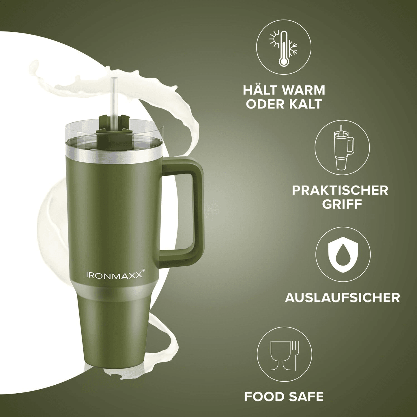 IRONMAXX CUP WITH HANDLE | 1.2L - QIMIA NUTRITION