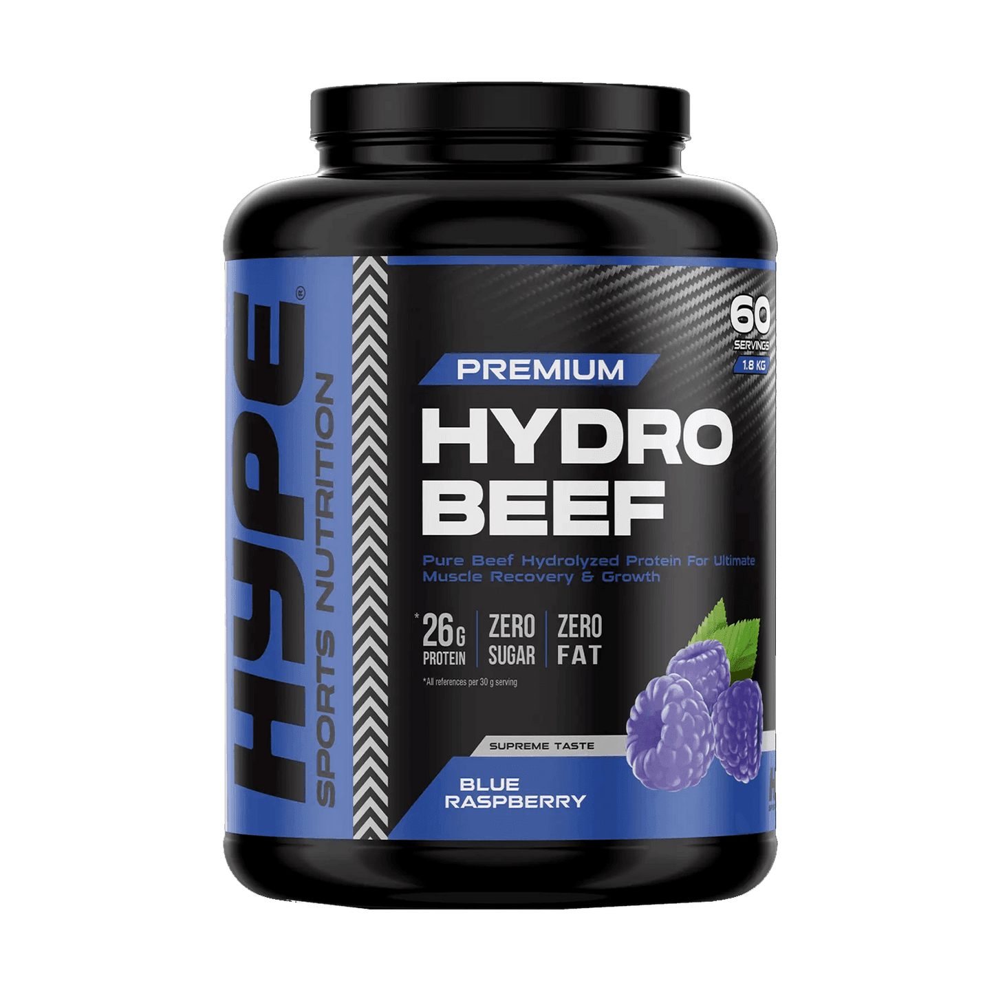 HYPE HYDRO BEEF Protein Powder | 1800 grams | Pure Hydrolyzed Beef Protein for Muscle & Joint Support - QIMIA NUTRITION