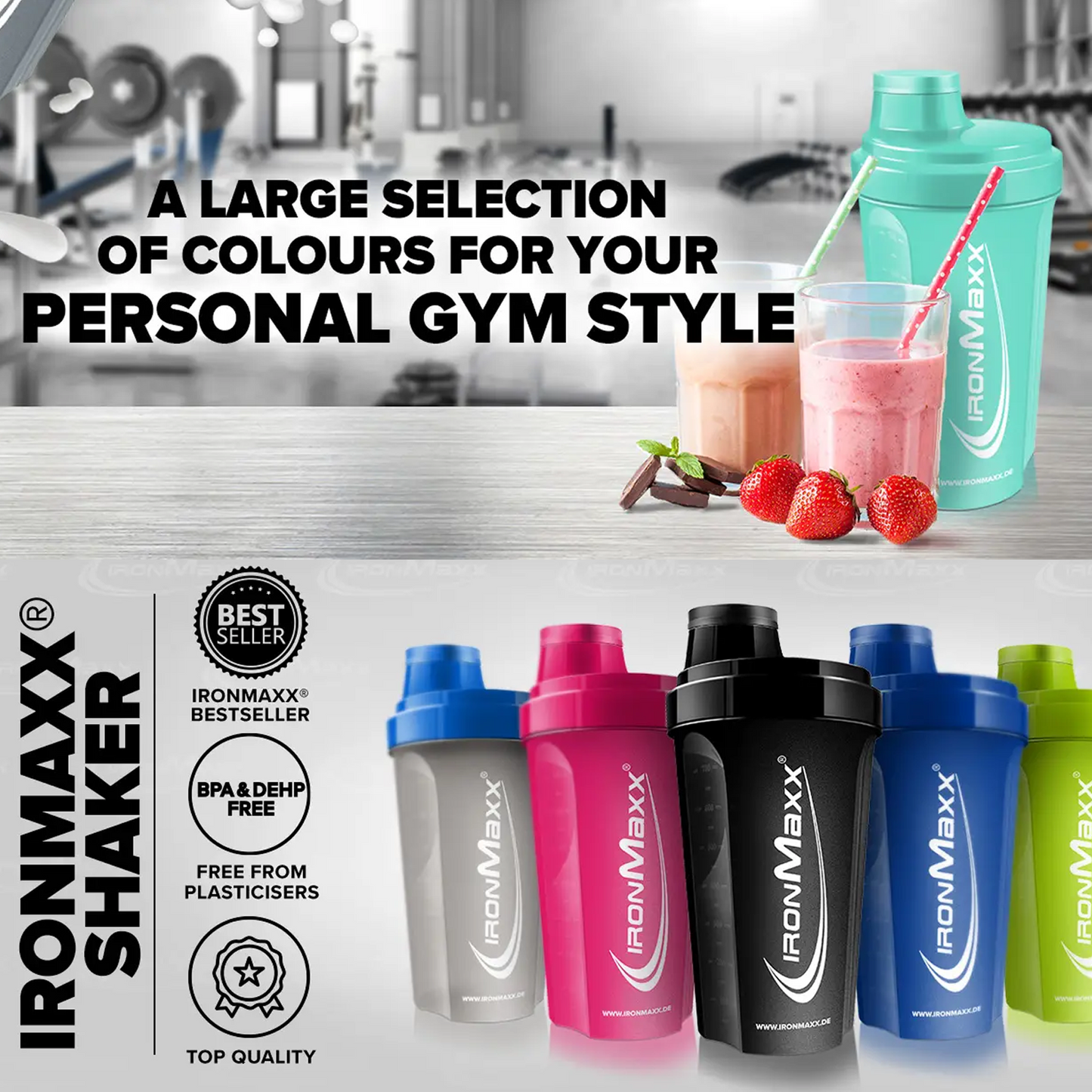 IRONMAXX IM SHAKER - 700ML by IRONMAXX - Premium ACCESSORY available at Qimia Nutrition UAE