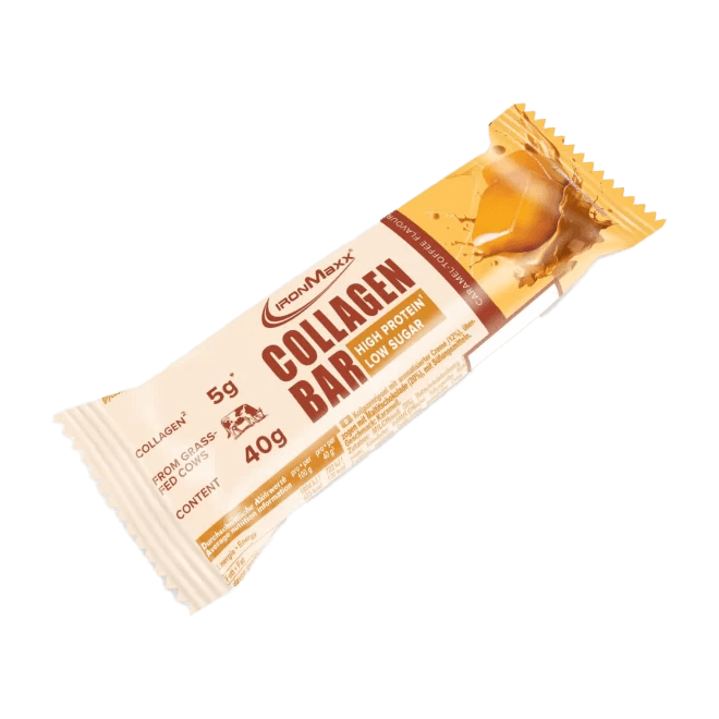 IRONMAXX Collagen Bar | 12 x 40g | Multiple Flavours, Grass-Fed Collagen, Low Sugar, High Protein - QIMIA NUTRITION