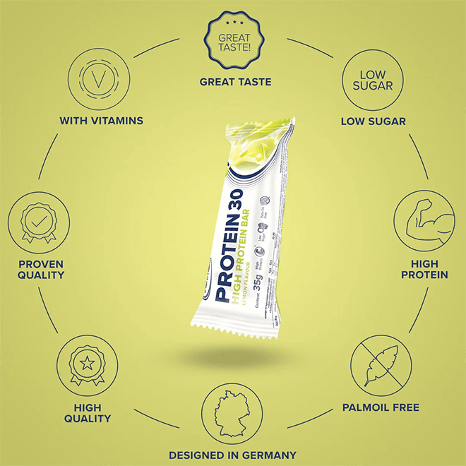 IRONMAXX PROTEIN 30 Bar | 24 x 35g | 30% Protein, Multiple Flavours, Low Sugar, Vitamin-Enriched - QIMIA NUTRITION