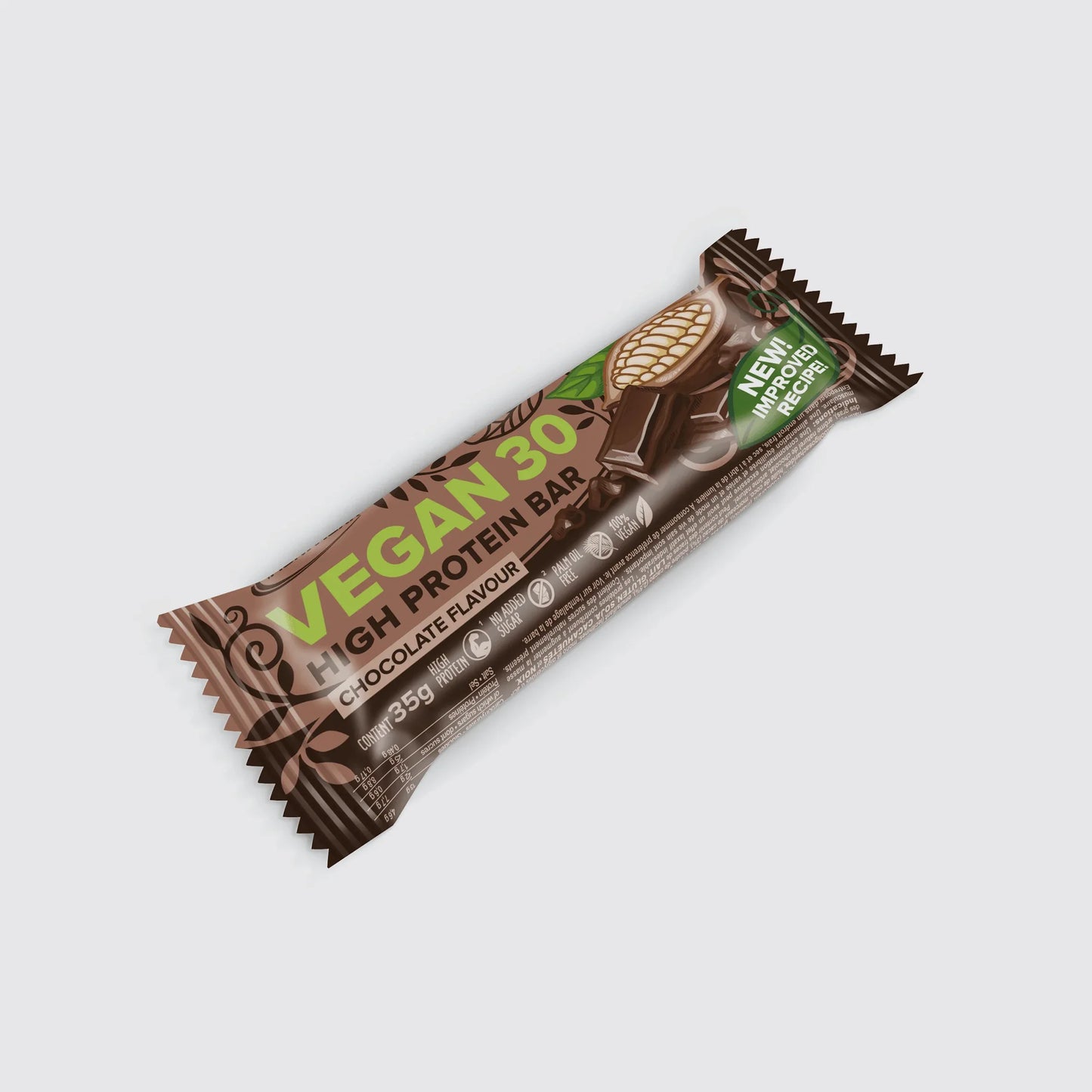 Vegan 30 - High Protein Bar 35g | Plant-Based, Low Sugar - Qimia Nutrition