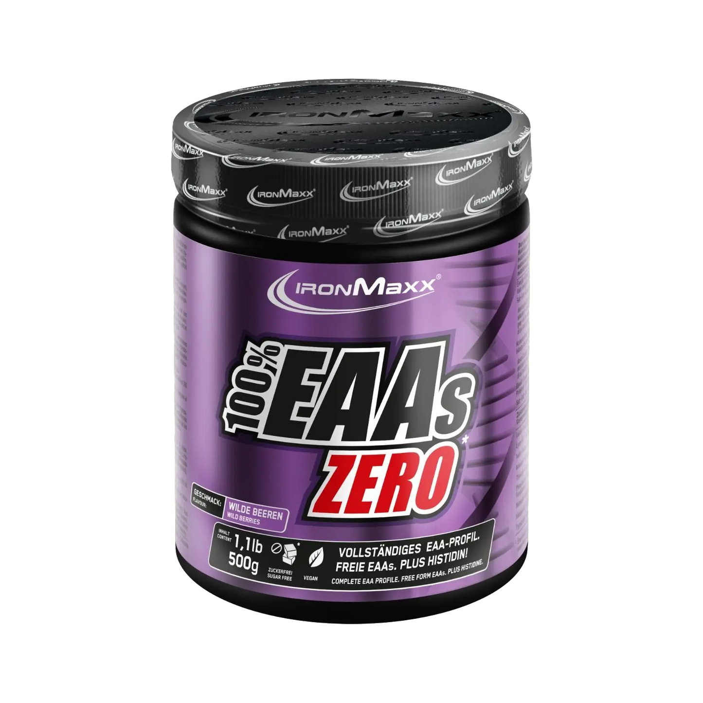 IRONMAXX 100% EAAs Zero | Essential Amino Acids + Histidine | 500g | Multiple Flavors Available