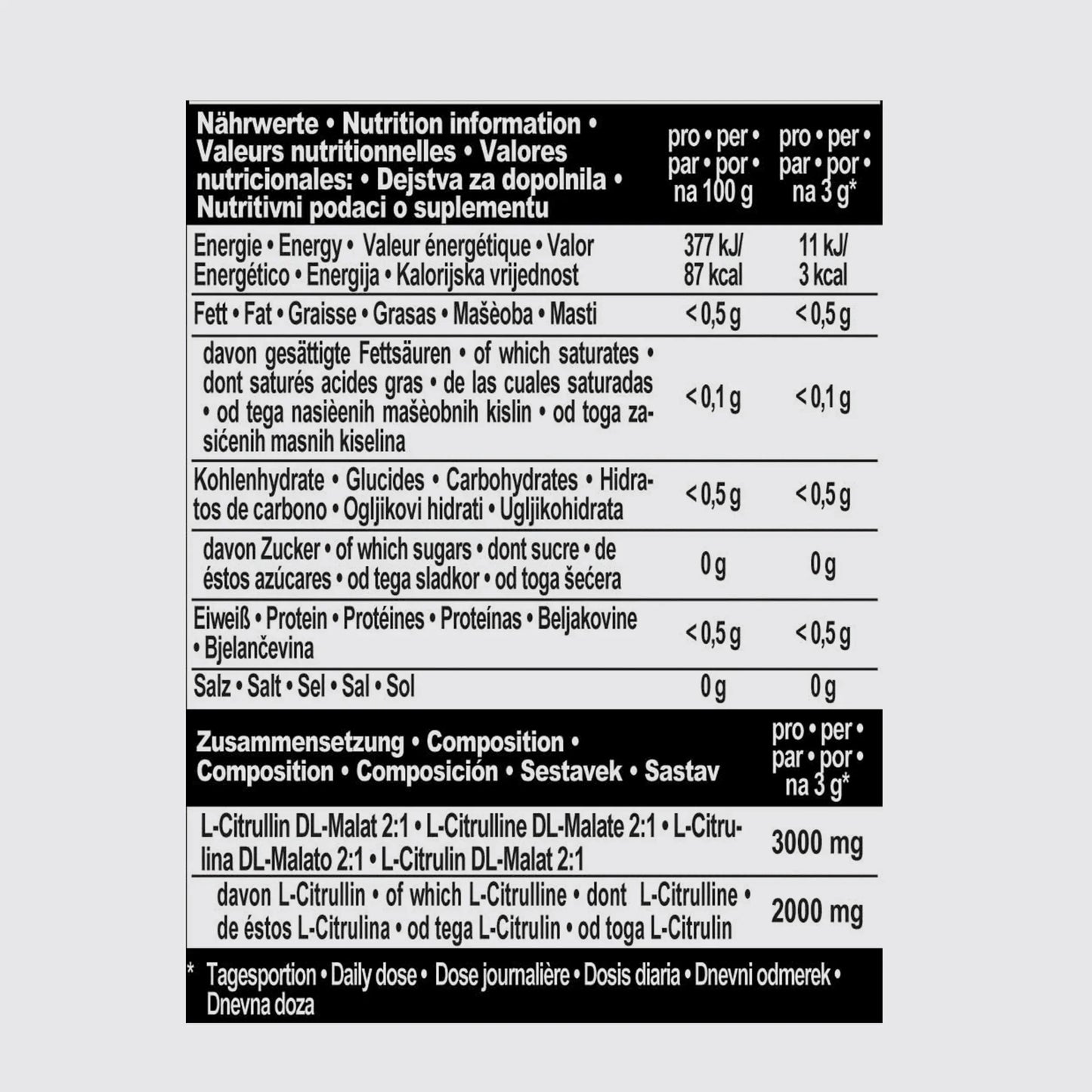 Citrullin-Malat 2:1 Powder | 300g - Qimia Nutrition