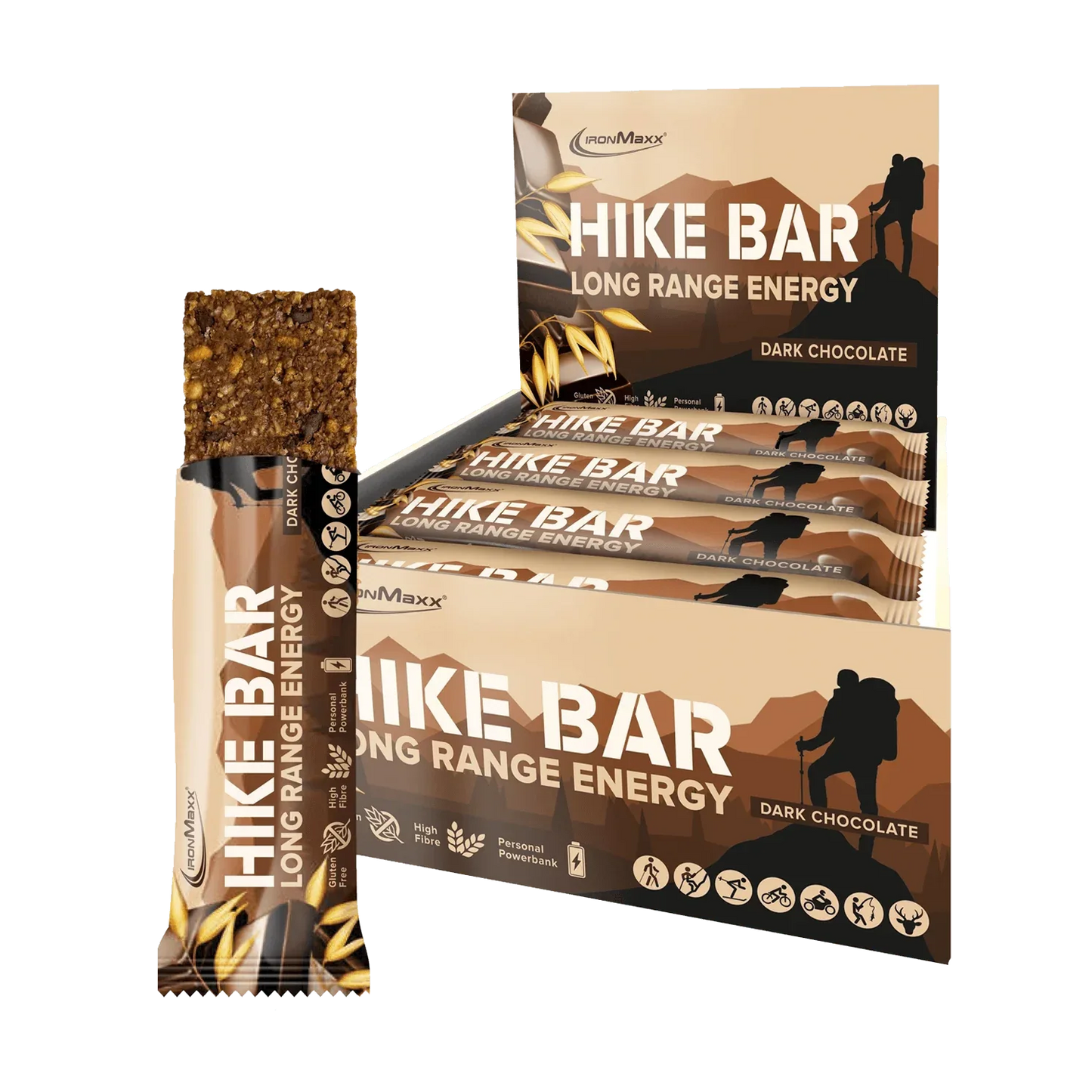 Hike Bar 60g, pack of 12 | Fast and long-lasting energy - Qimia Nutrition