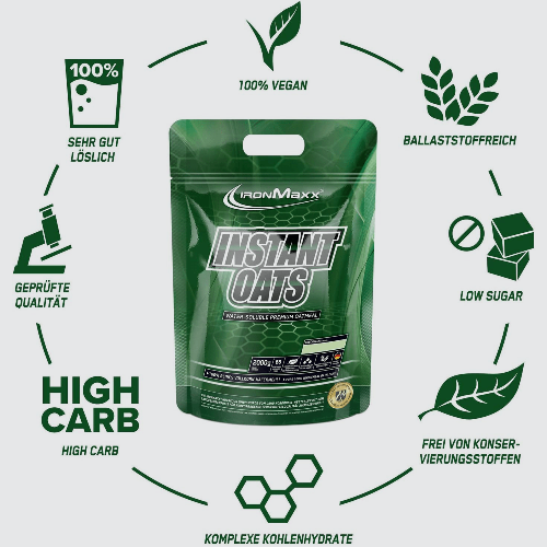 IRONMAXX Instant Oats | 2000g - QIMIA NUTRITION