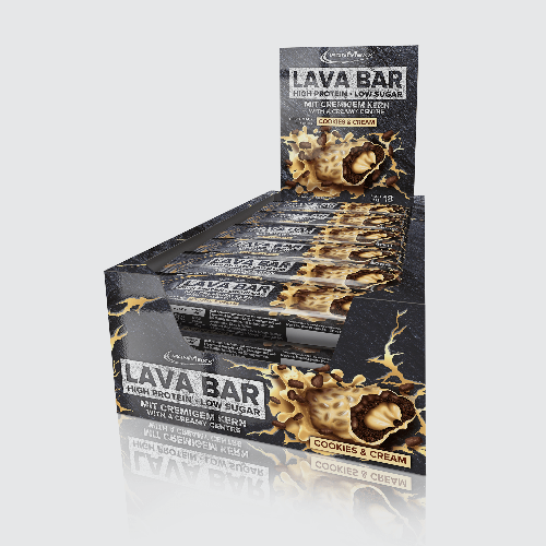 IRONMAXX Lava Protein Bar | 18 x 40g | Multiple Flavours, Creamy Core, High Protein, Low Sugar - QIMIA NUTRITION