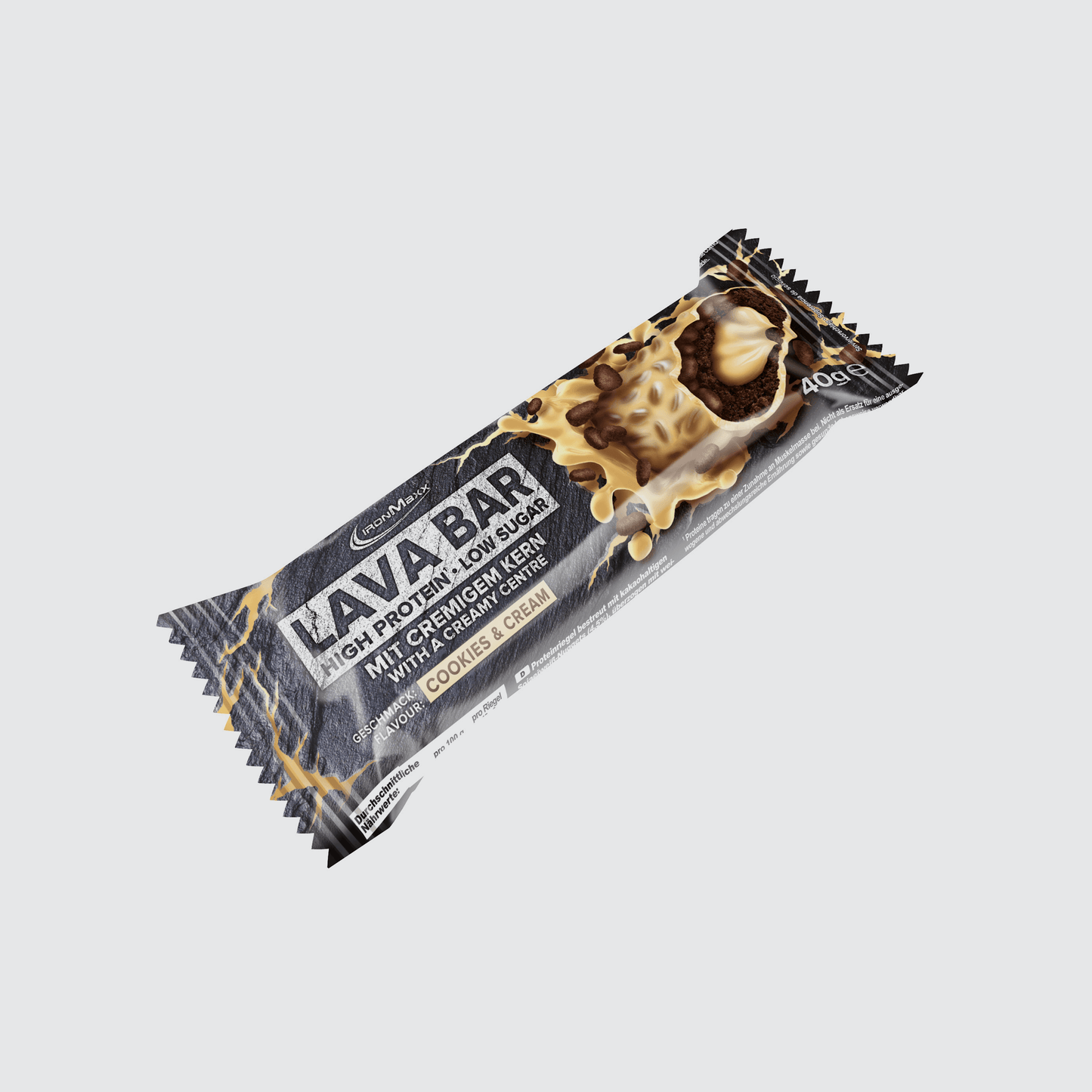 IRONMAXX Lava Protein Bar | 18 x 40g | Multiple Flavours, Creamy Core, High Protein, Low Sugar - QIMIA NUTRITION