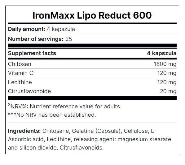 Lipo Reduct 600 | 100caps - Qimia Nutrition