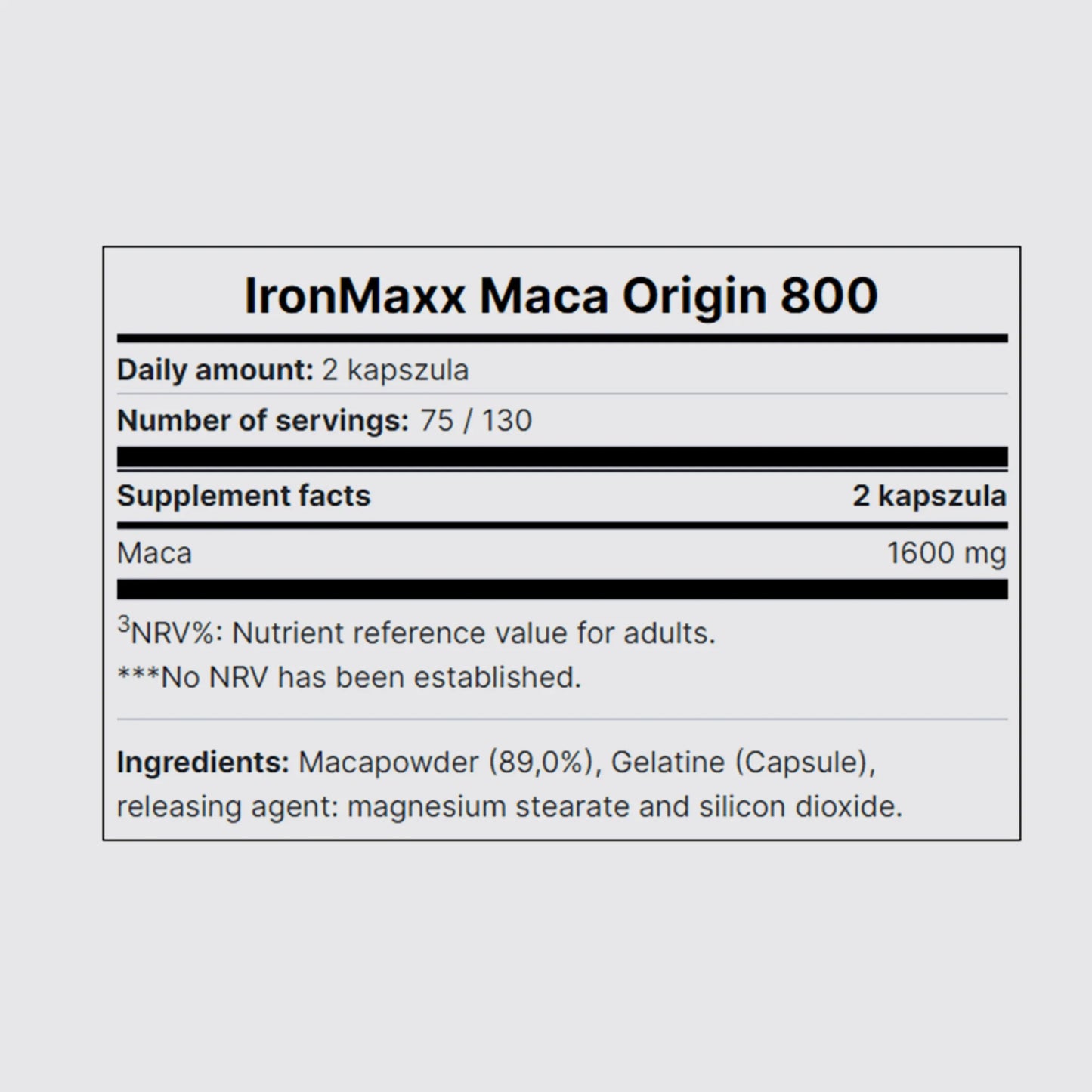 Maca Origin 800 | 130caps - Qimia Nutrition
