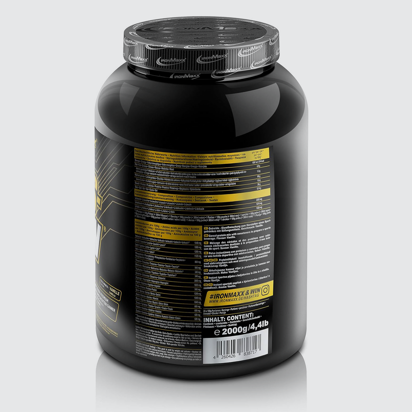 IRONMAXX Masstodon | 2000g can by IRONMAXX - Premium WEIGHT GAINERS available at Qimia Nutrition UAE