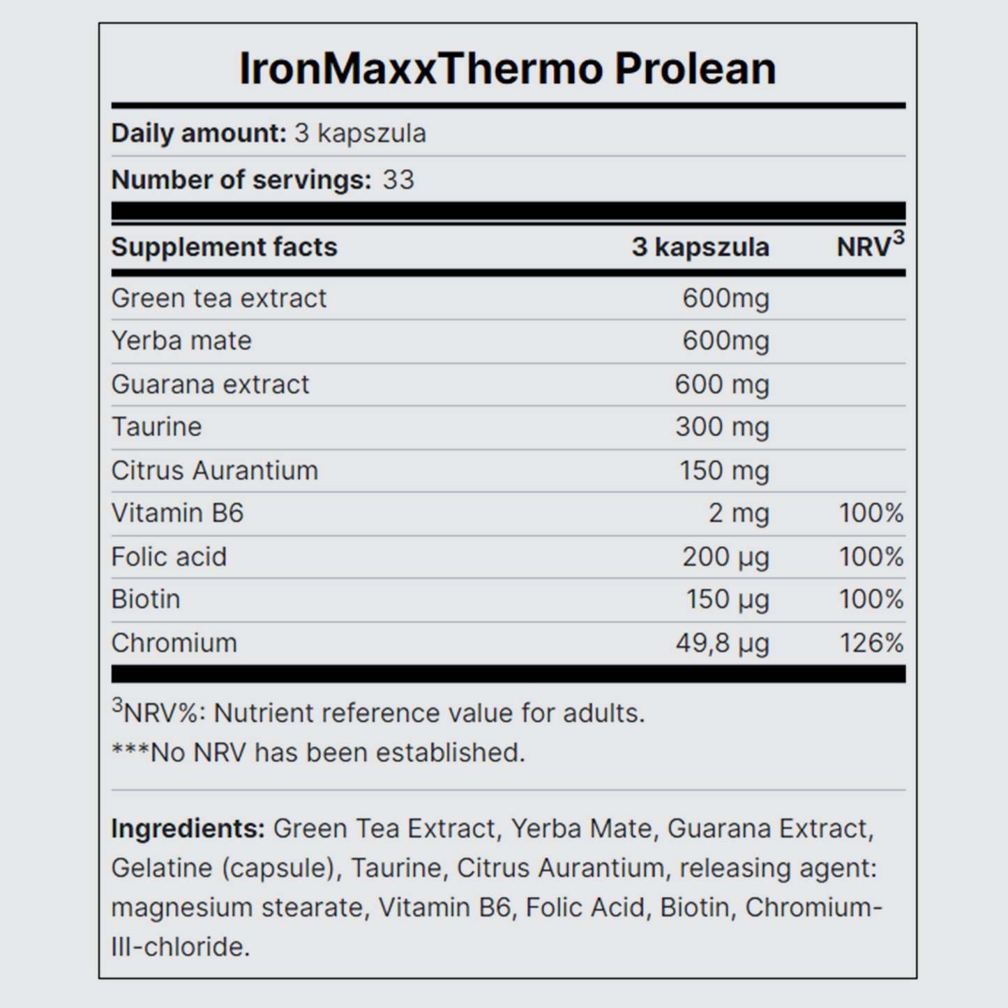 IRONMAXX Thermo Prolean | 100 caps by IRONMAXX - Premium WEIGHT CONTROL available at Qimia Nutrition UAE