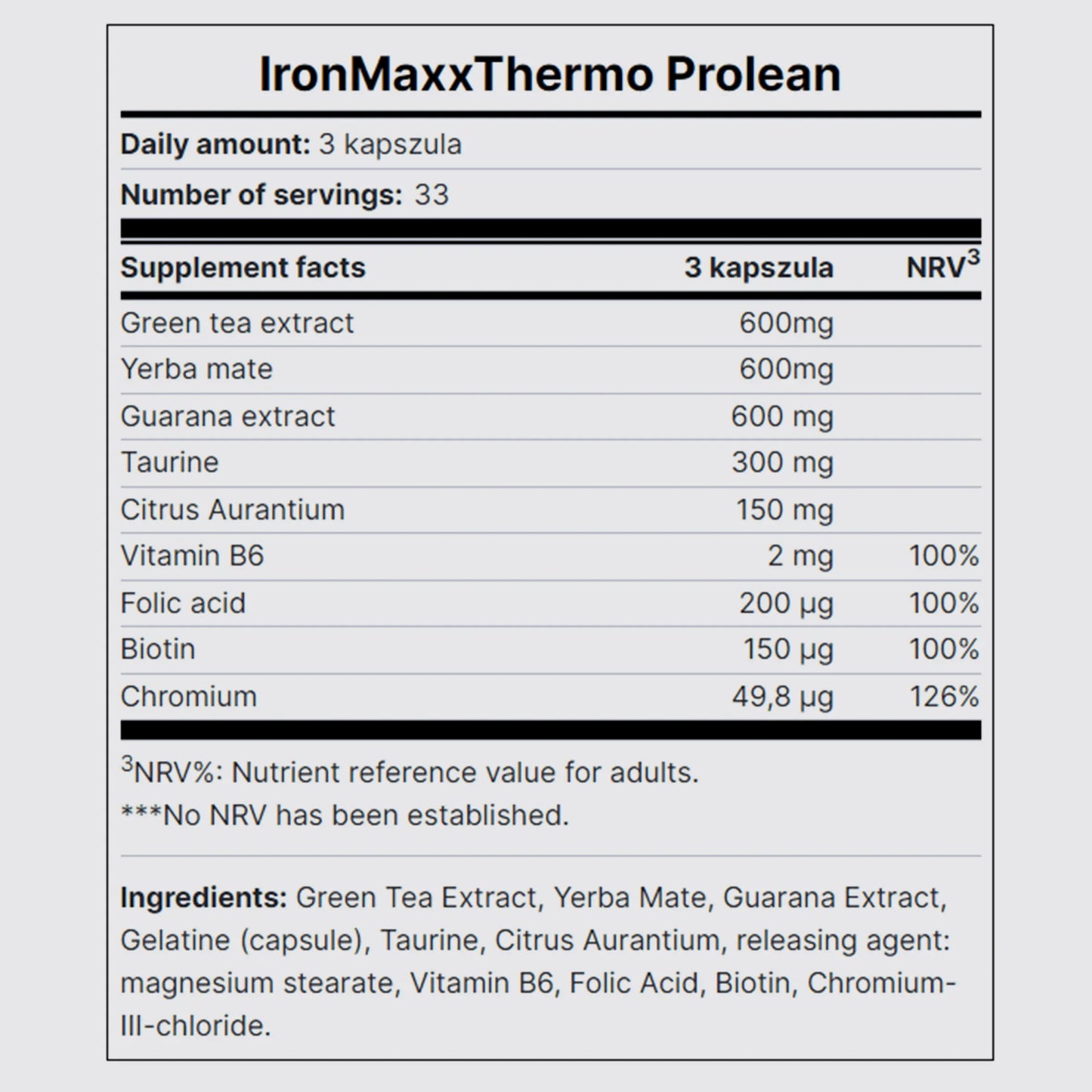 Thermo Prolean | 100caps - Qimia Nutrition