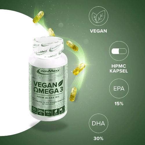 IRONMAXX VEGAN OMEGA 3 | 60 caps - QIMIA NUTRITION