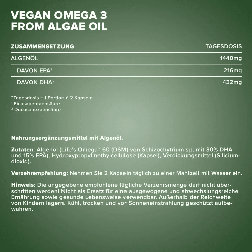 IRONMAXX VEGAN OMEGA 3 | 60 caps - QIMIA NUTRITION