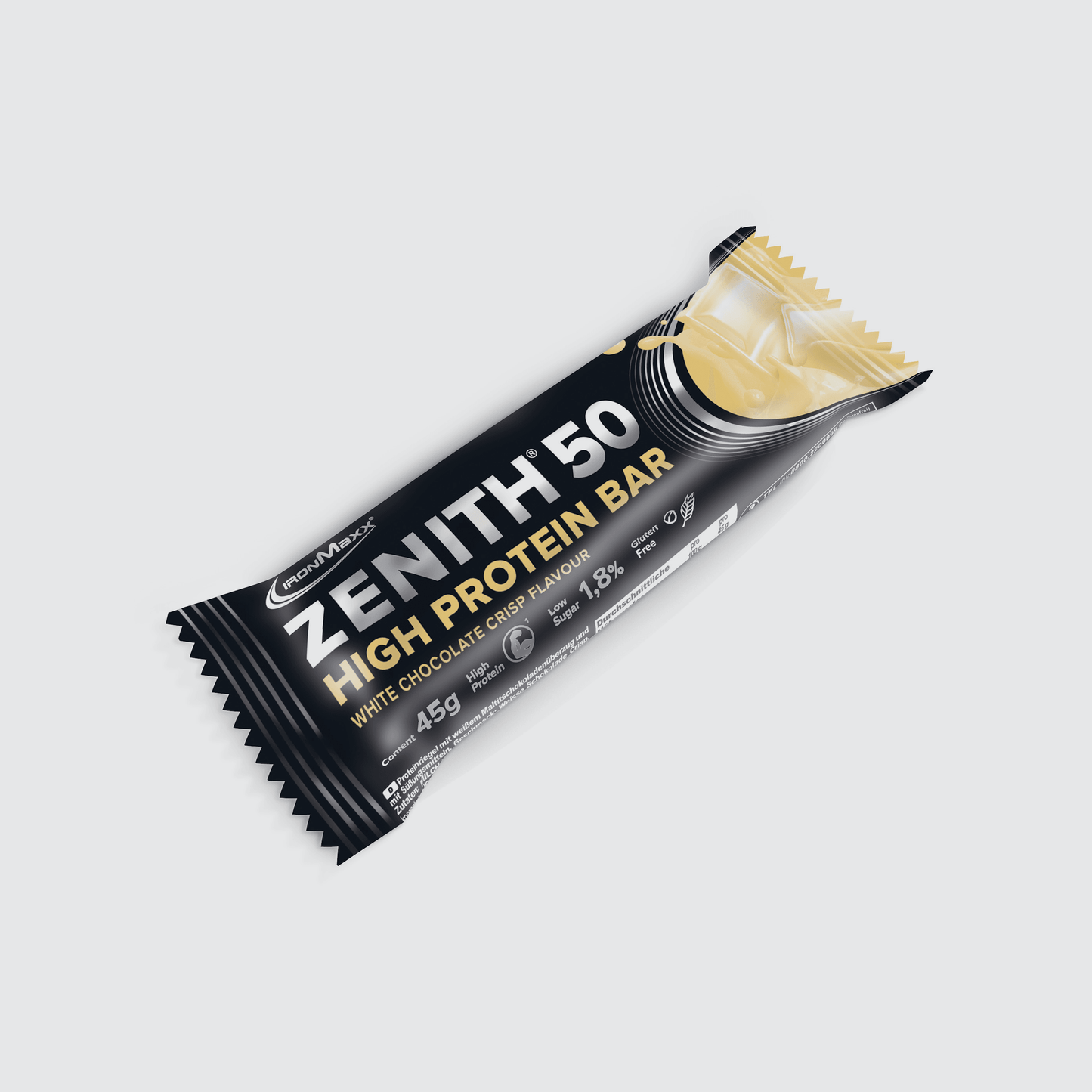 IRONMAXX ZENITH 50 Protein Bar 45g | 50% Protein, Low Sugar - QIMIA NUTRITION