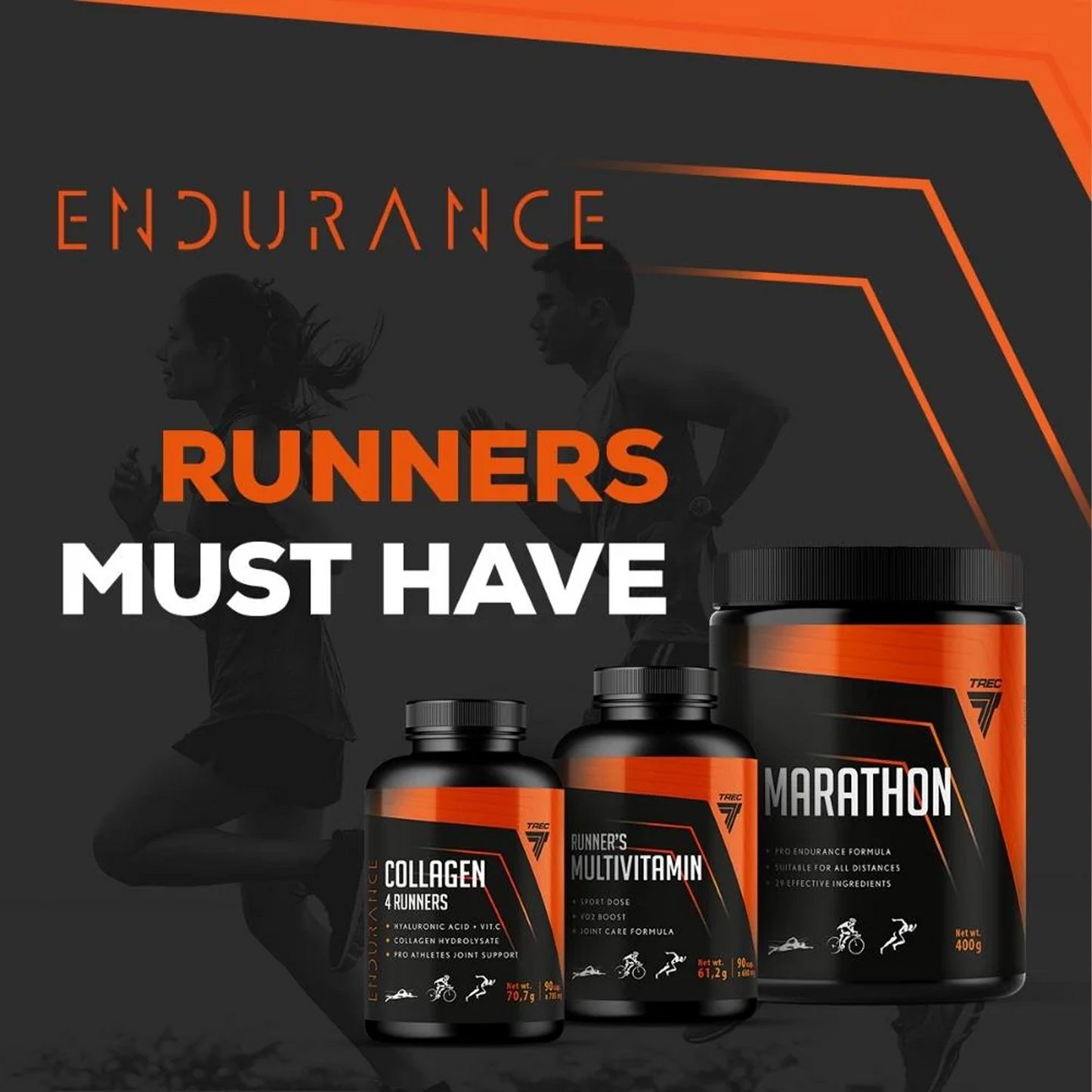 ENDURANCE MARATHON | 400g by TREC - Premium ENERGY BOOSTERS available at Qimia Nutrition UAE
