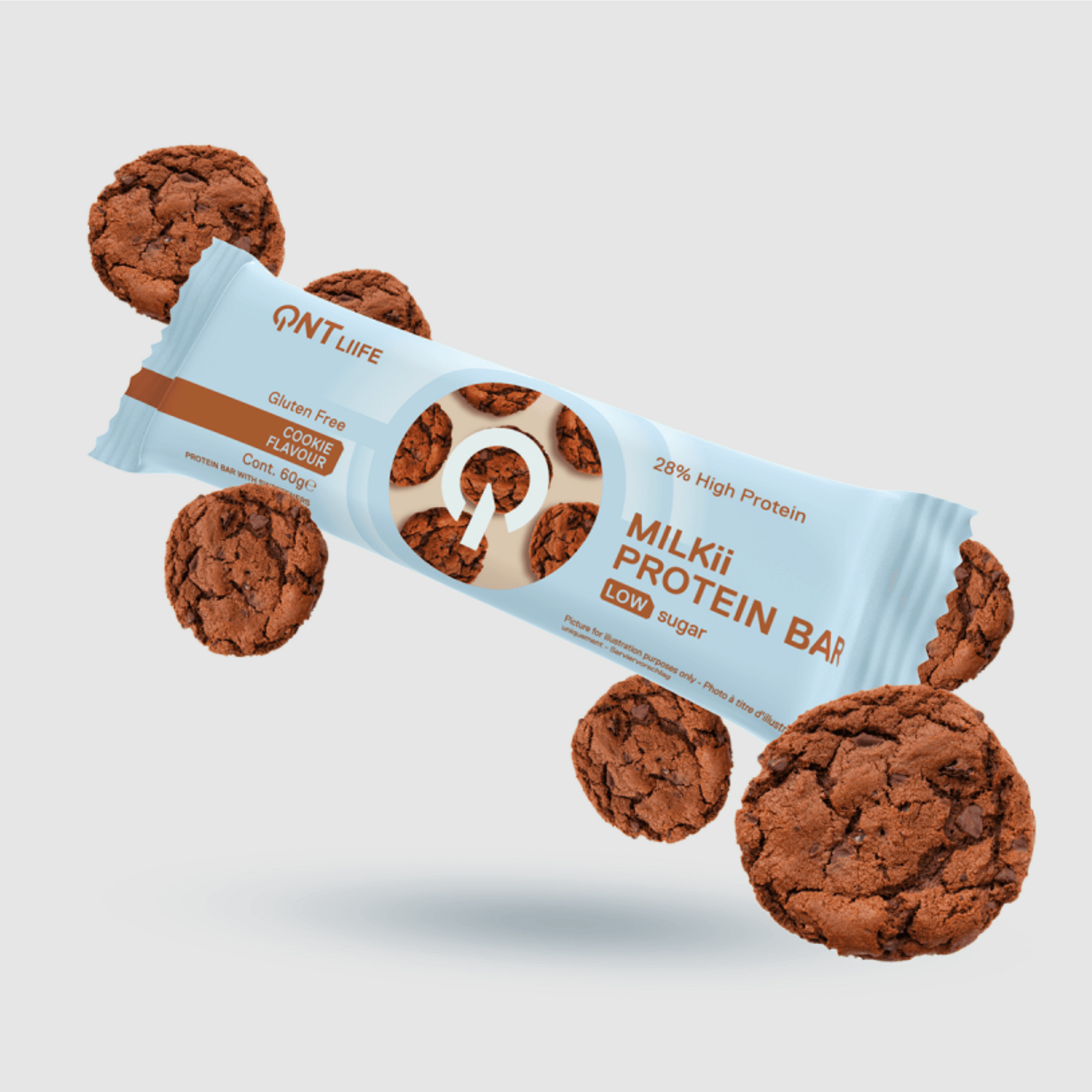 QNT MILKII PROTEIN BAR 60g | 16.8g Protein | Low Sugar, Gluten-Free - QIMIA NUTRITION