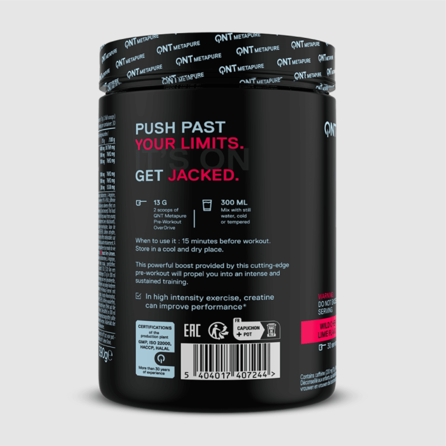 QNT PRE WORKOUT OVERDRIVE | 390g | Multiple Flavors, High-Impact Energy & Pump Powder - QIMIA NUTRITION