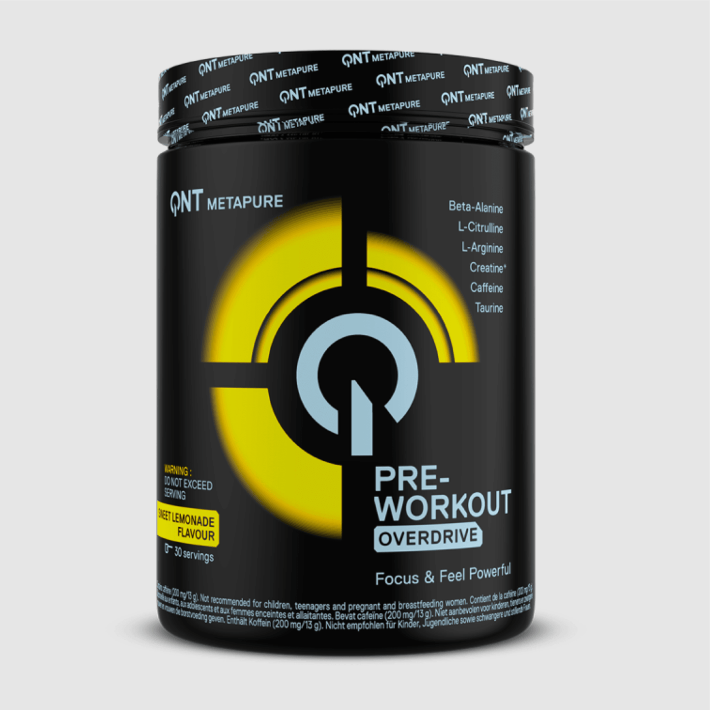 QNT PRE WORKOUT OVERDRIVE | 390g | Multiple Flavors, High-Impact Energy & Pump Powder - QIMIA NUTRITION