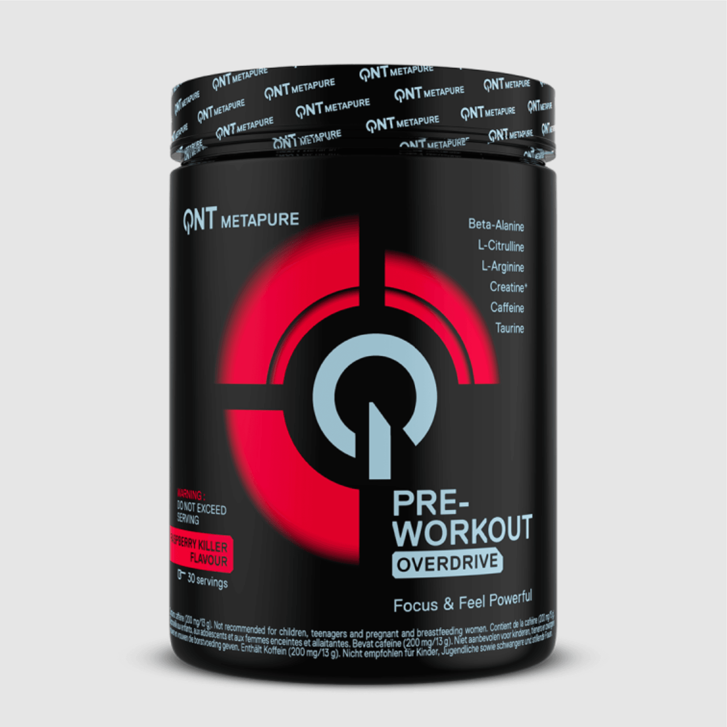 QNT PRE WORKOUT OVERDRIVE | 390g | Multiple Flavors, High-Impact Energy & Pump Powder - QIMIA NUTRITION