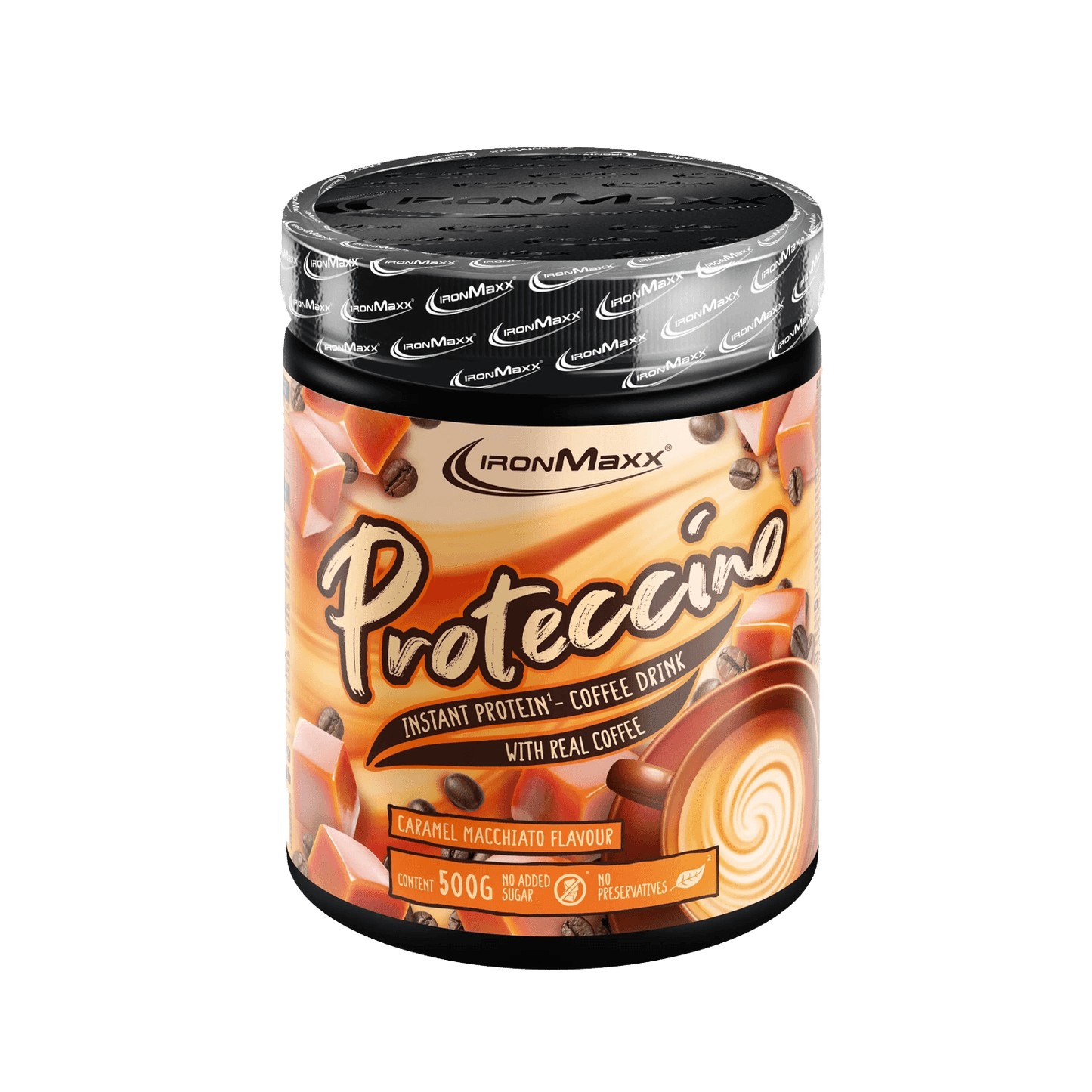 IRONMAXX Proteccino | Protein Coffee with Whey Protein & Real Coffee Extract | 500g | Multiple Flavors Available - QIMIA NUTRITION
