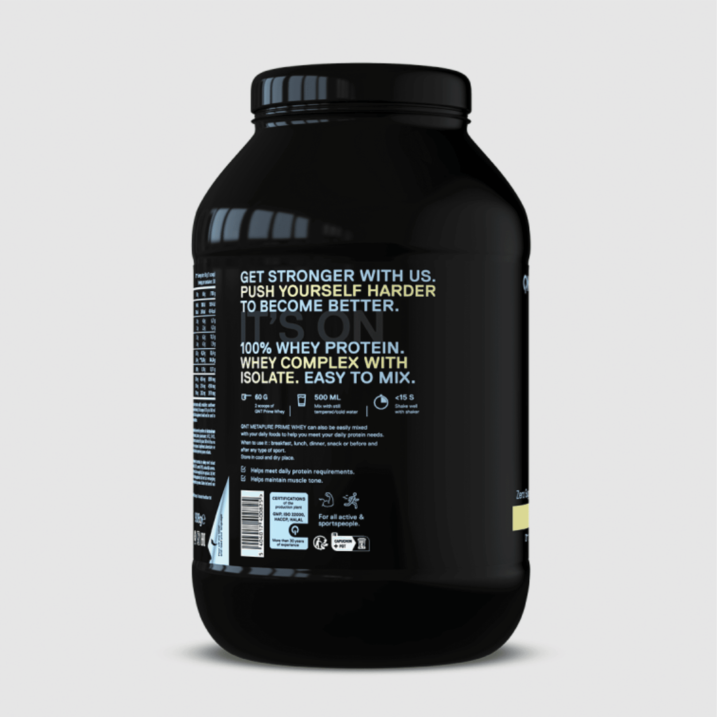 QNT PRIME WHEY PROTEIN Powder | 2000g | Multiple Flavors, 84% Protein, Low Sugar, High BCAA - QIMIA NUTRITION